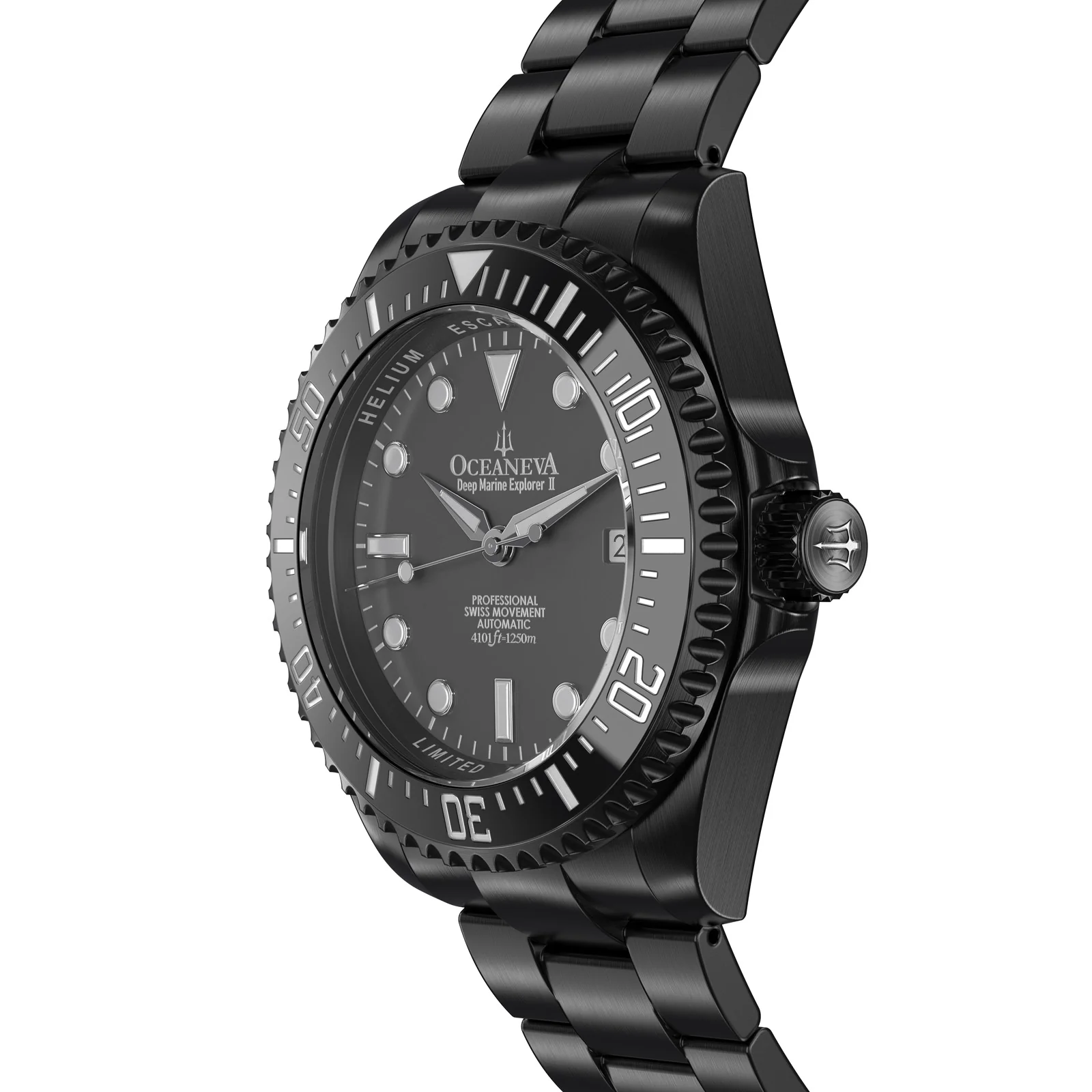 Deep Marine Explorer II Swiss Automatic  Black Bezel – Gunmetal Dial - Image 5