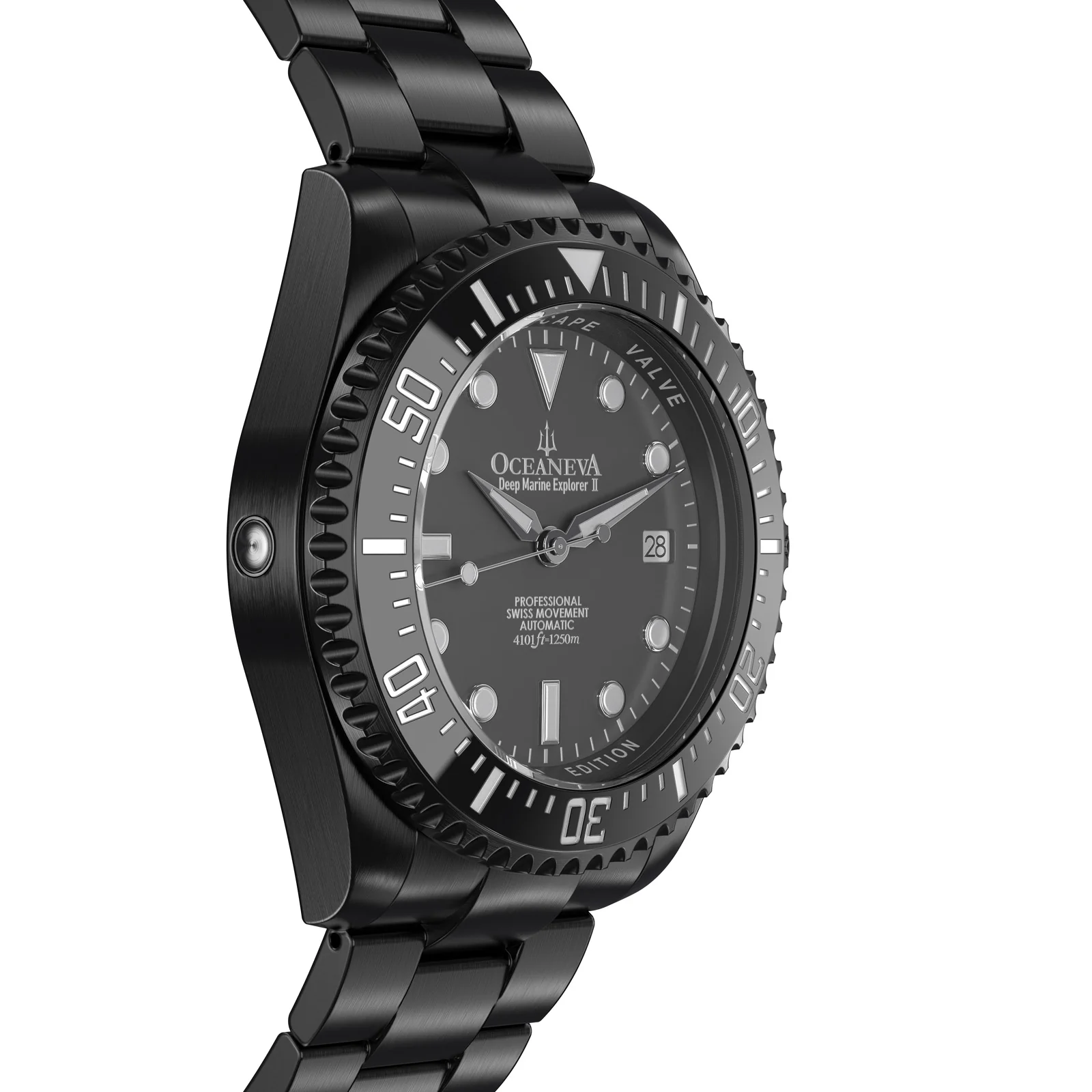 Deep Marine Explorer II Swiss Automatic  Black Bezel – Gunmetal Dial - Image 6