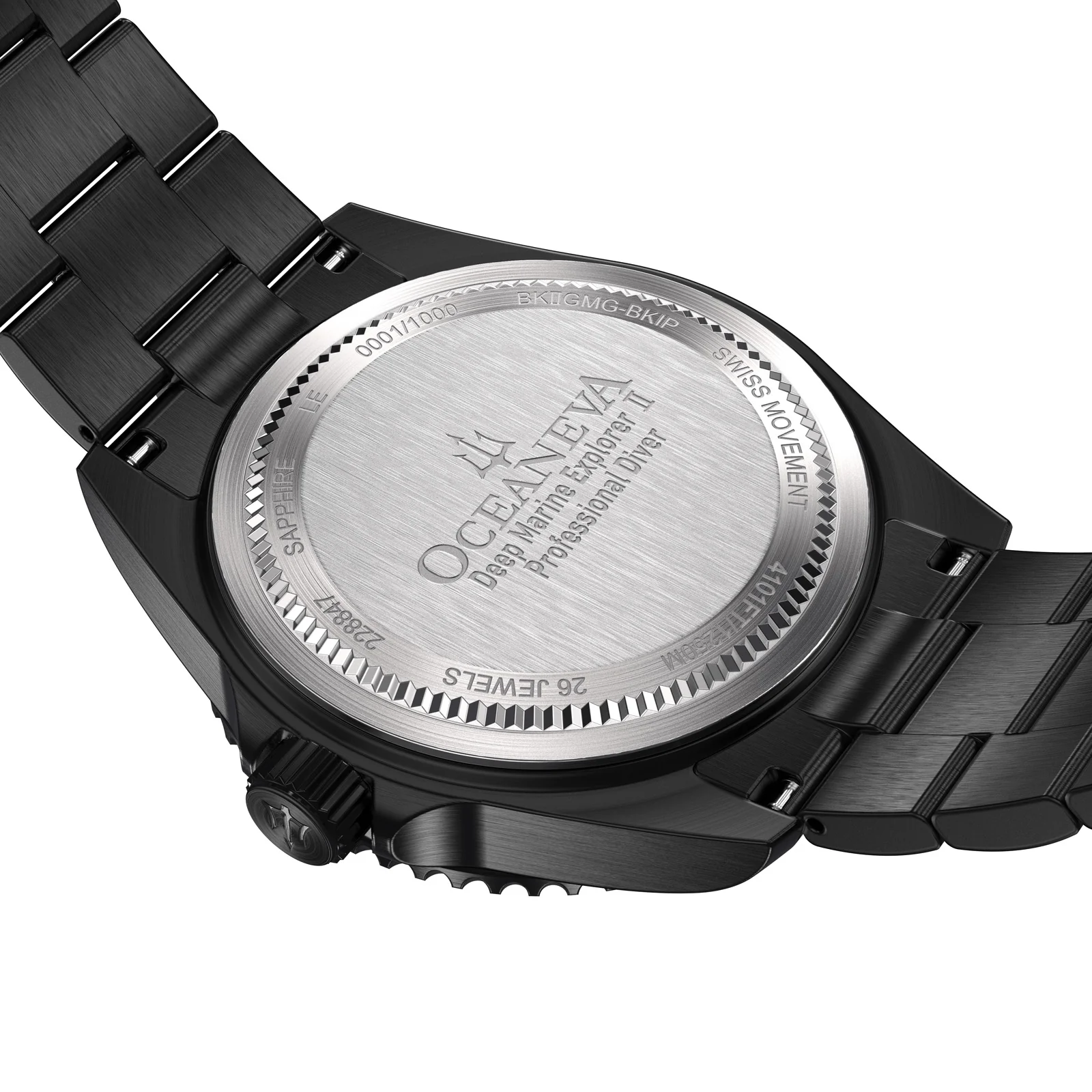 Deep Marine Explorer II Swiss Automatic  Black Bezel – Gunmetal Dial - Image 8