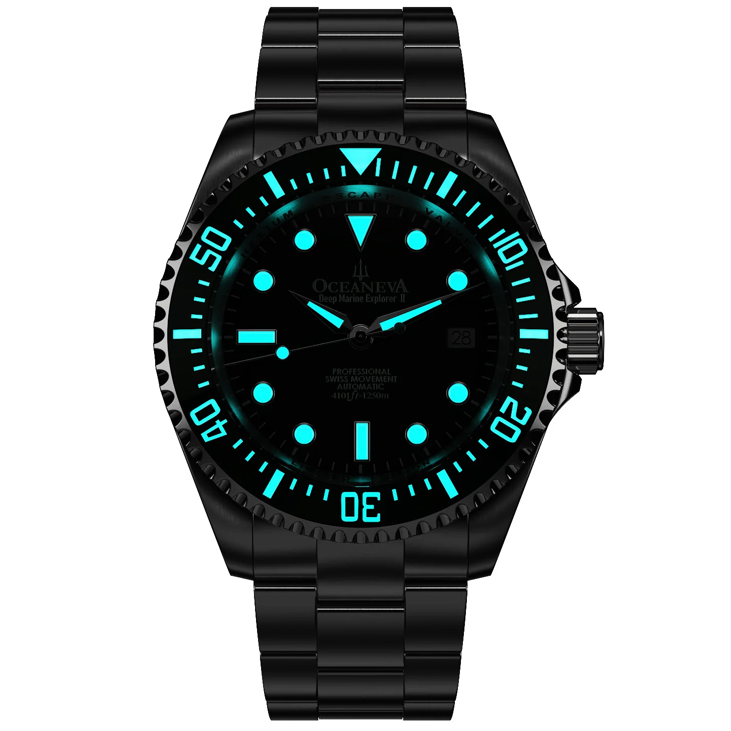 Deep Marine Explorer II Swiss Automatic Brown Bezel| Black Dial - Image 7