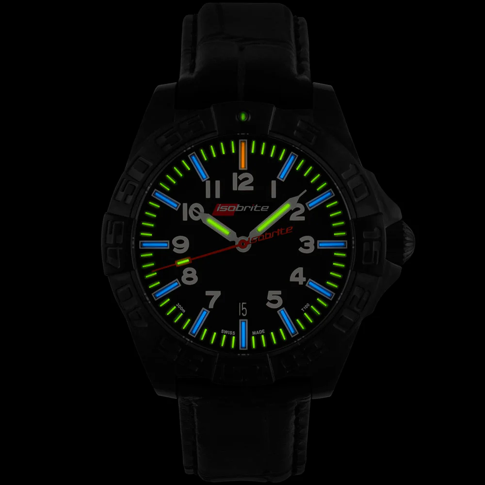 Swiss Made Automatic 64 x T100 Tritium Markers - ISO712 | Black Dial - Image 2
