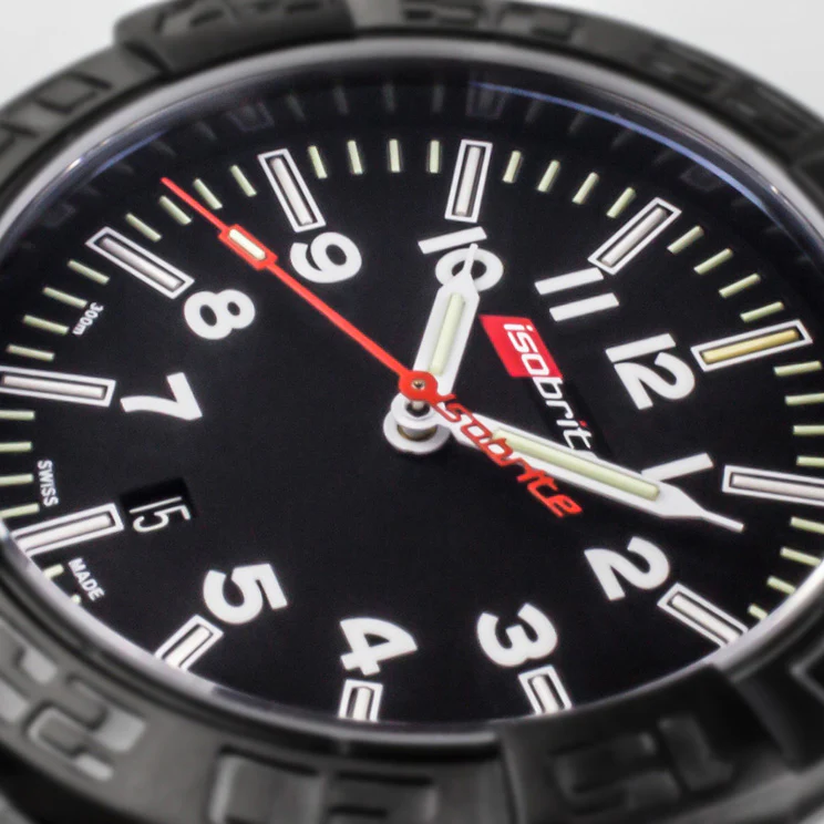 Swiss Made Automatic 64 x T100 Tritium Markers - ISO712 | Black Dial - Image 3