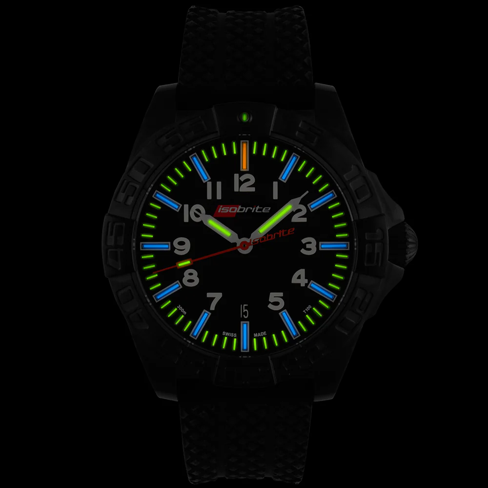Swiss Made Automatic 64 x T100 Tritium Markers - ISO722 | Black Dial - Image 2