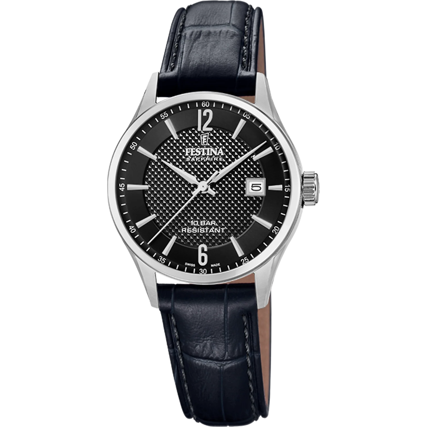 Swiss Made Black / Leather Black Dial - Image 2