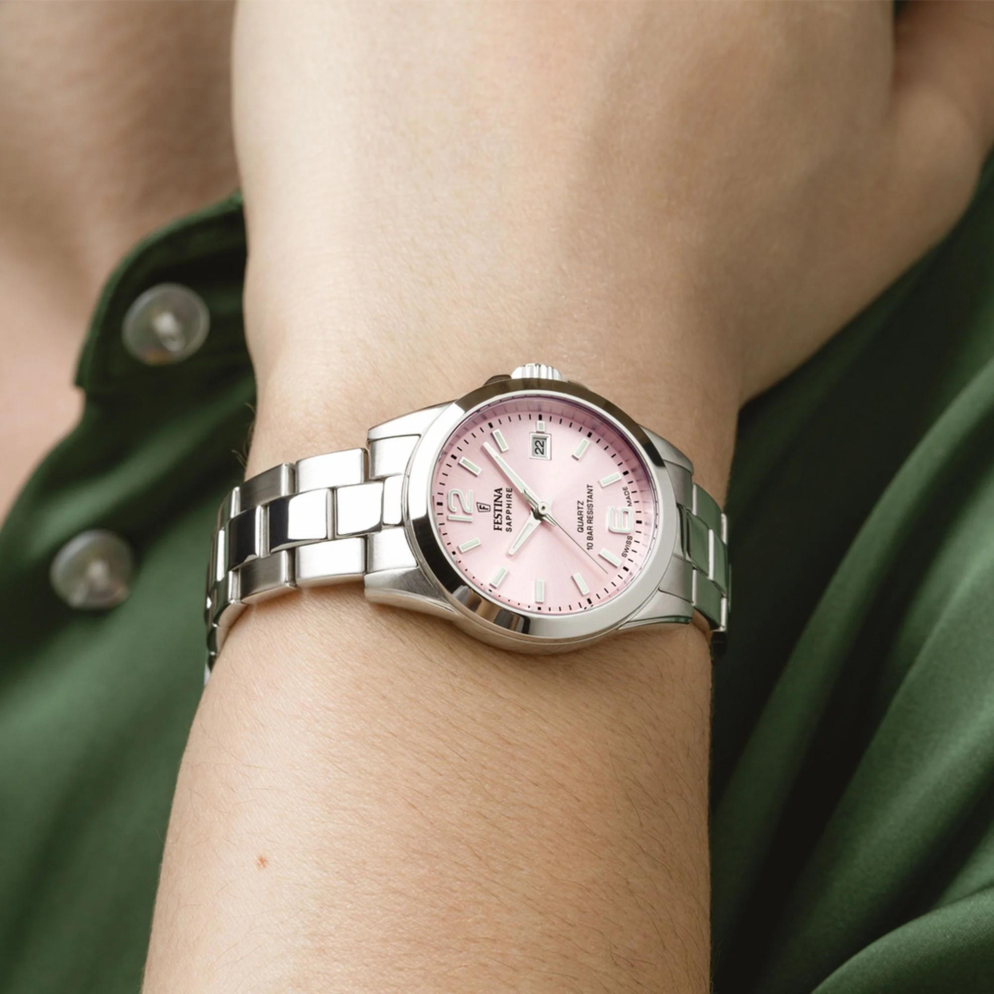Swiss Made Pink / Stainless Steel Pink Dial - Image 2