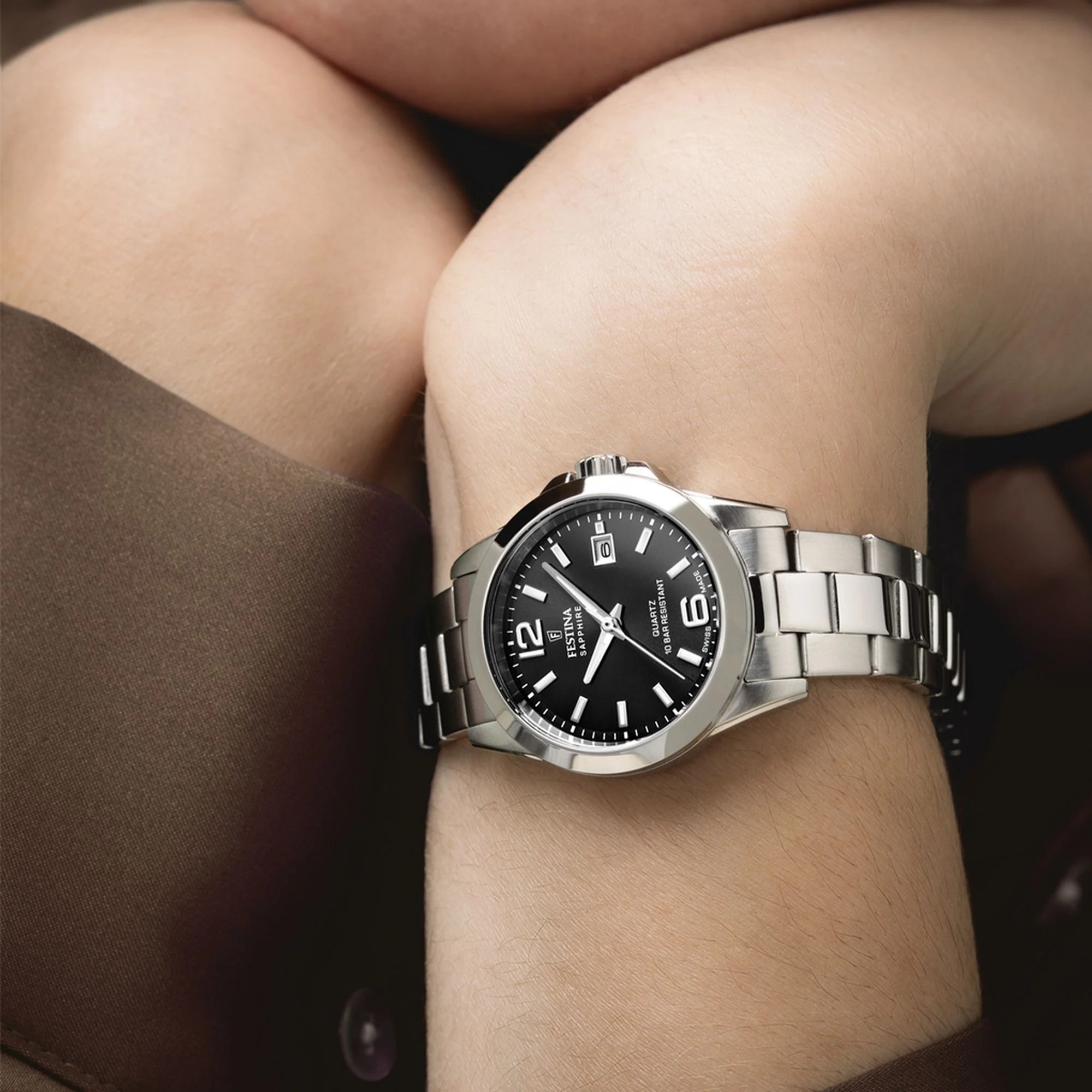Swiss Made Black / Stainless Steel Black Dial - Image 2