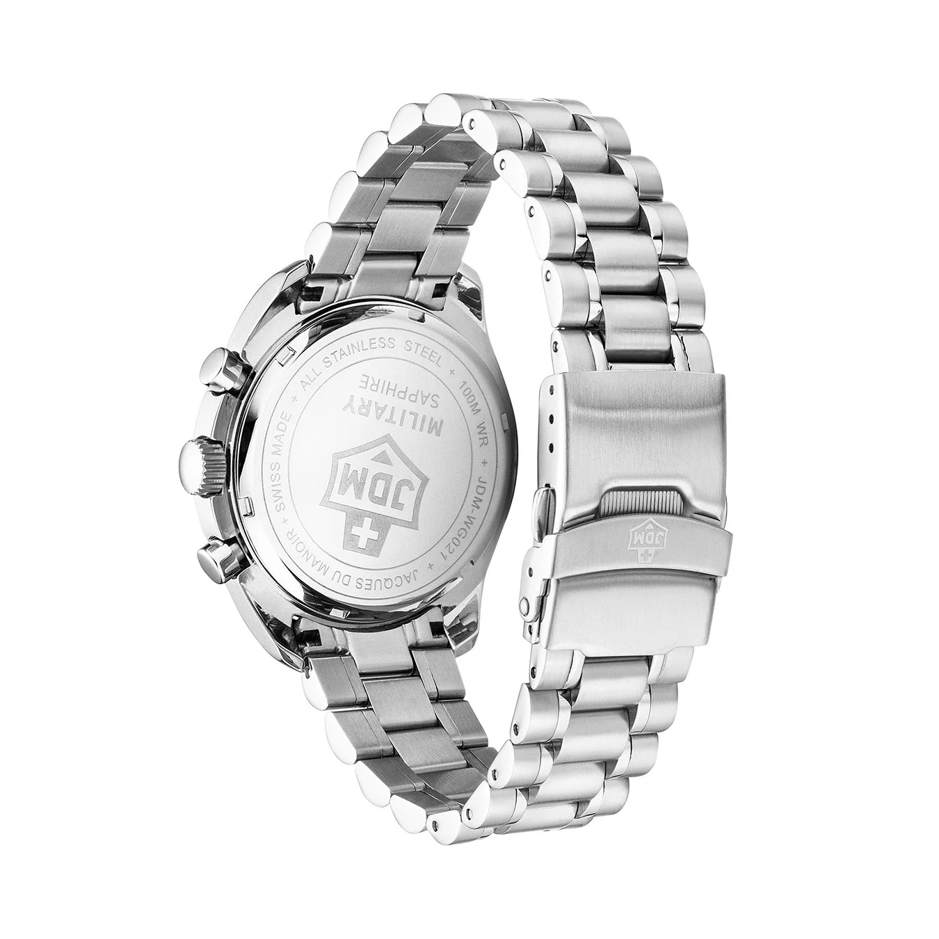 Swiss Precision Black /steel barecelet | Black Dial - Image 3