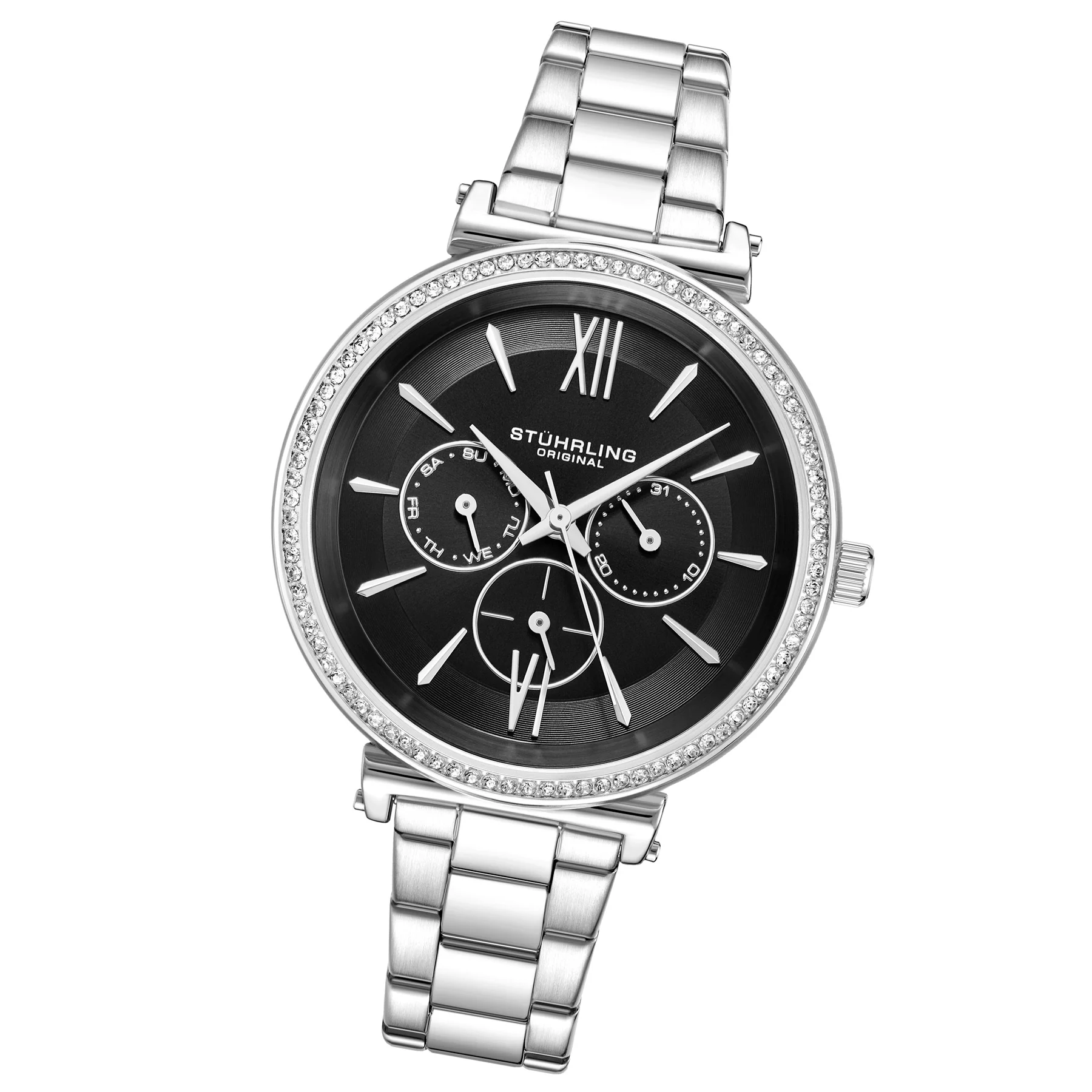 Symphony-3908.1 Silver Stainless Steel | Black Dial - Image 2