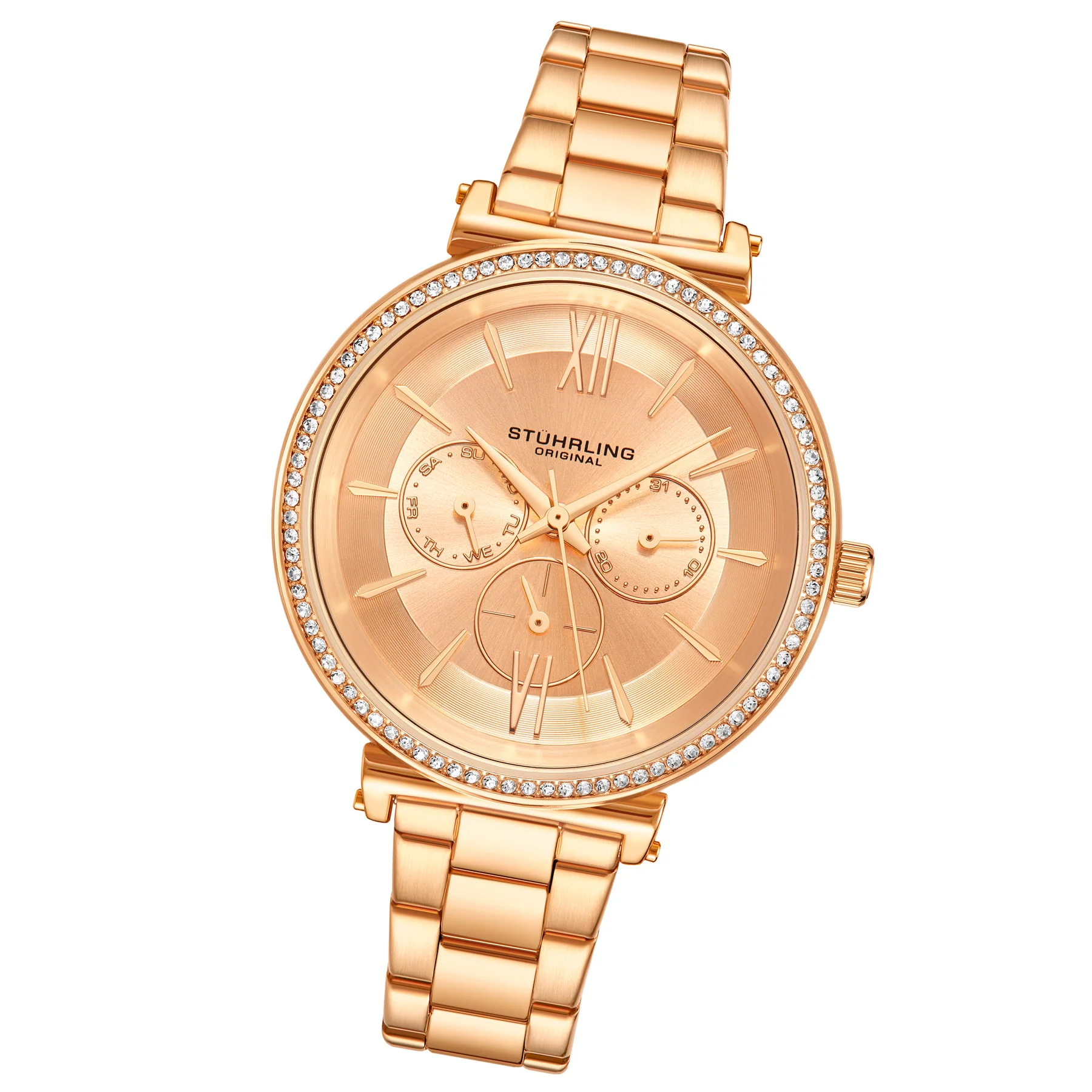Symphony-3908.5 Rose Gold Stainless Steel | Orange Dial - Image 2