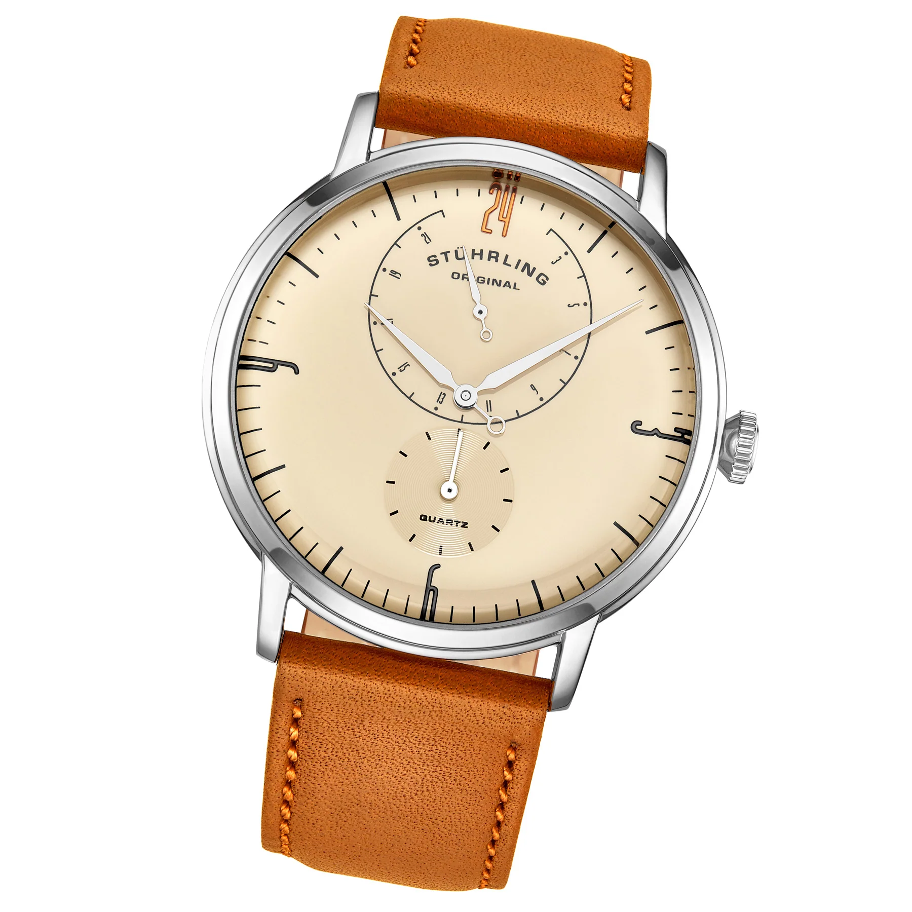 Symphony orange/Leather/Off White Dial/Silver Case | Ivory Dial - Image 2