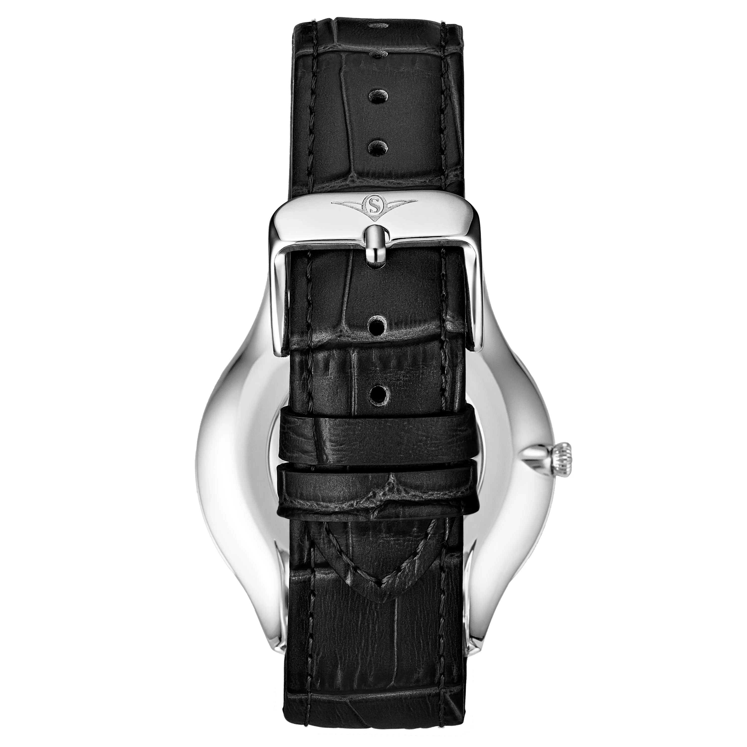 Symphony Black/Leather/Black Dial/Silver Case | Black Dial - Image 3