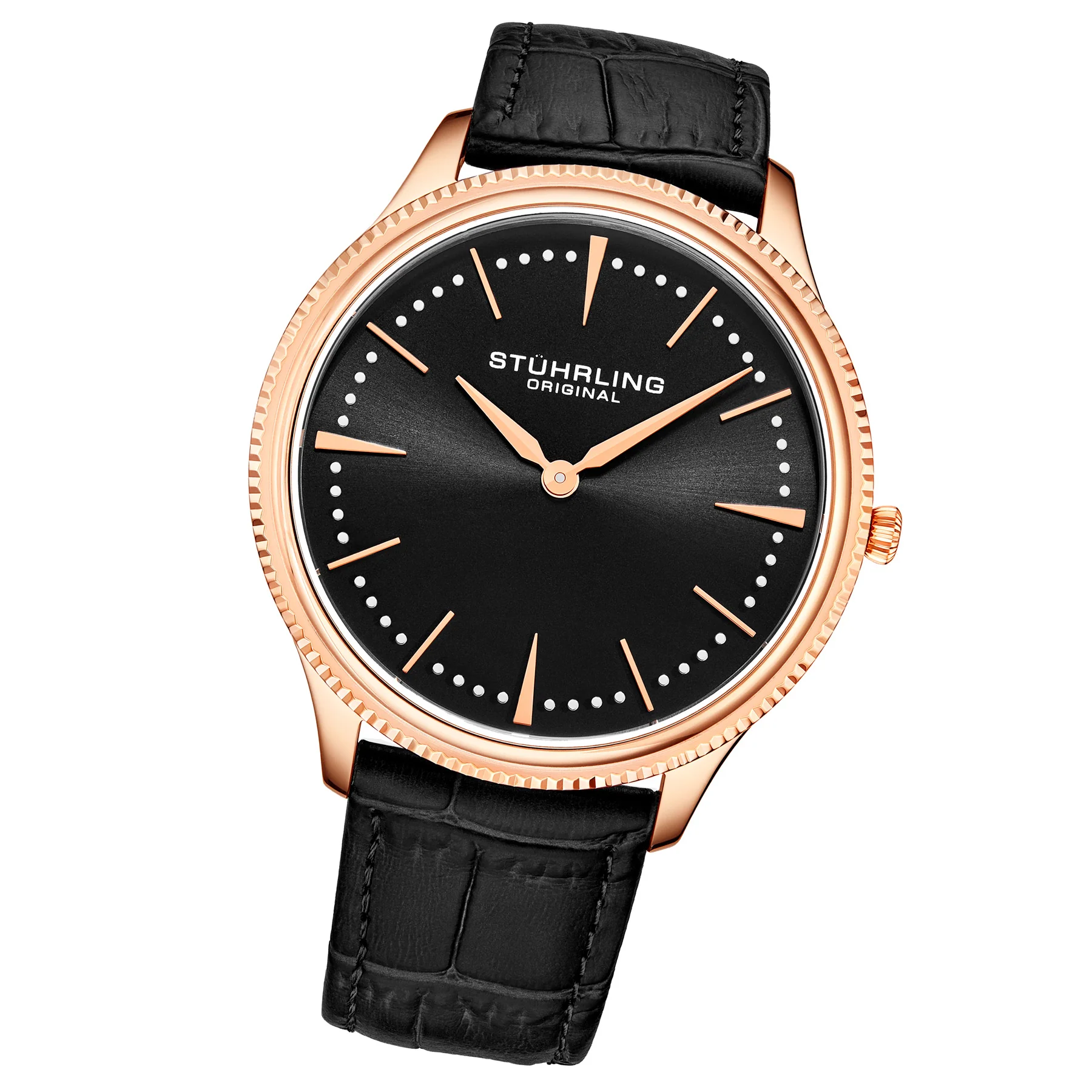 Symphony Black/Leather/Black Dial/Rose/Rose Case | Black Dial - Image 2