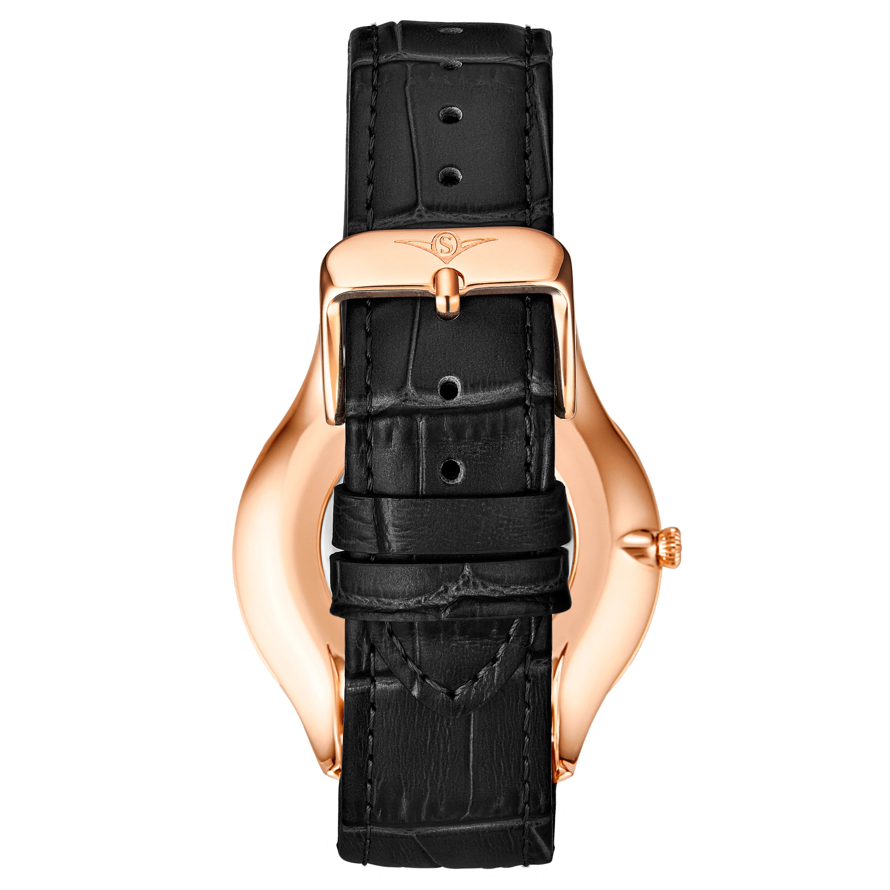 Symphony Black/Leather/Black Dial/Rose/Rose Case | Black Dial - Image 3