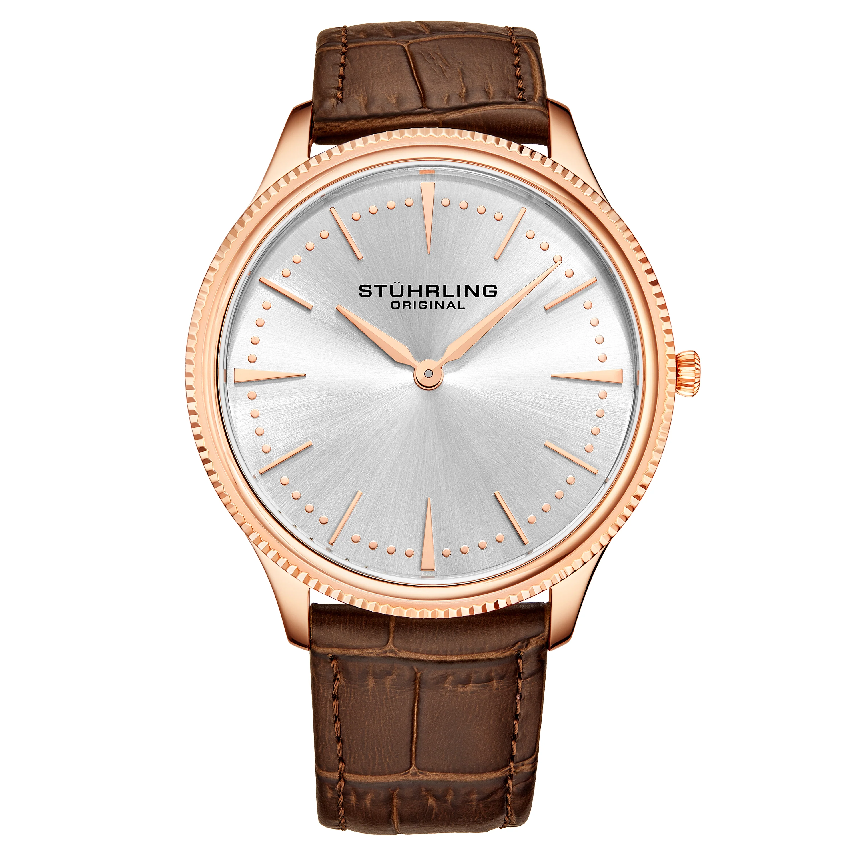 Symphony Brown/Leather/Silver Dial/Rose/Rose Case | Silver Dial
