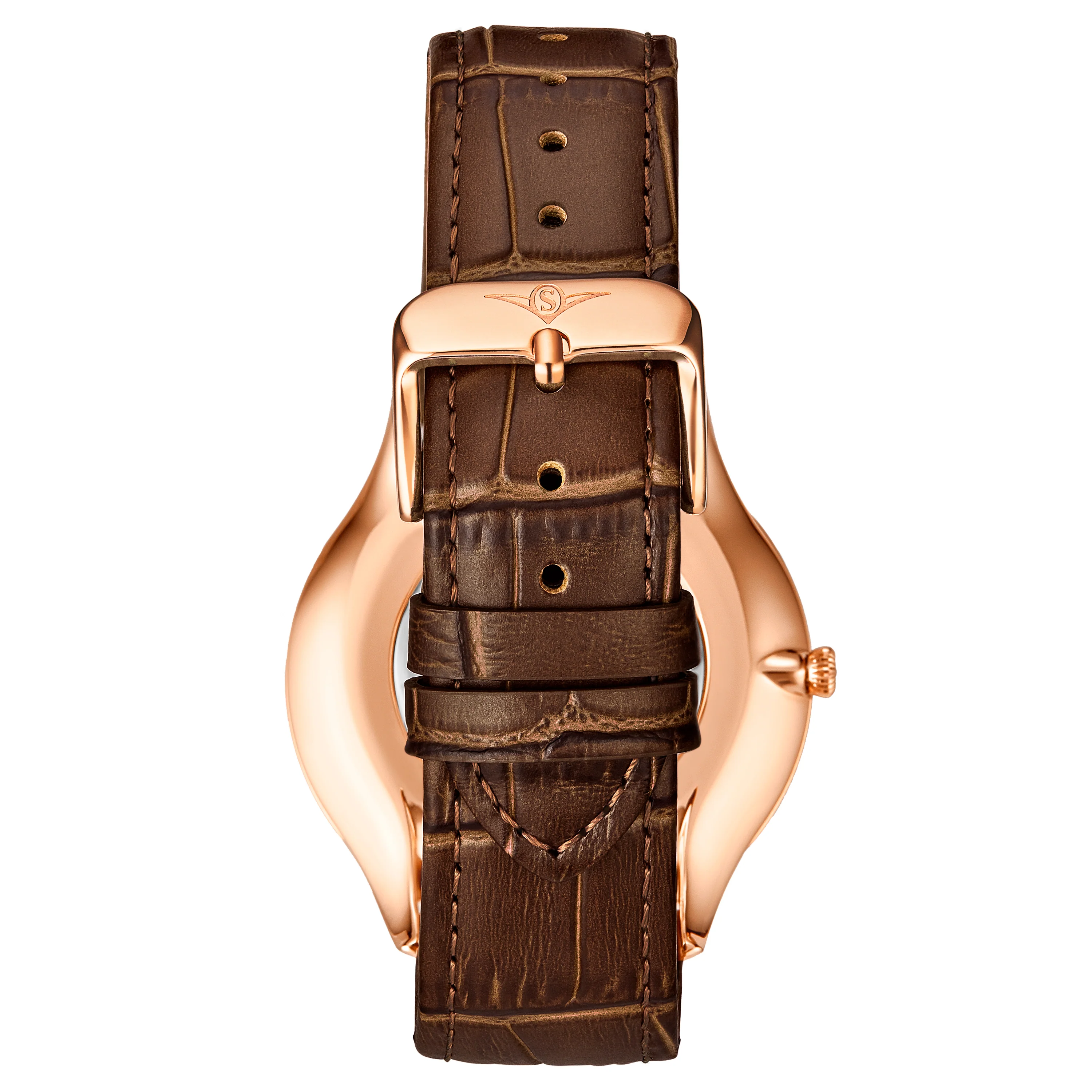 Symphony Brown/Leather/Silver Dial/Rose/Rose Case | Silver Dial - Image 3
