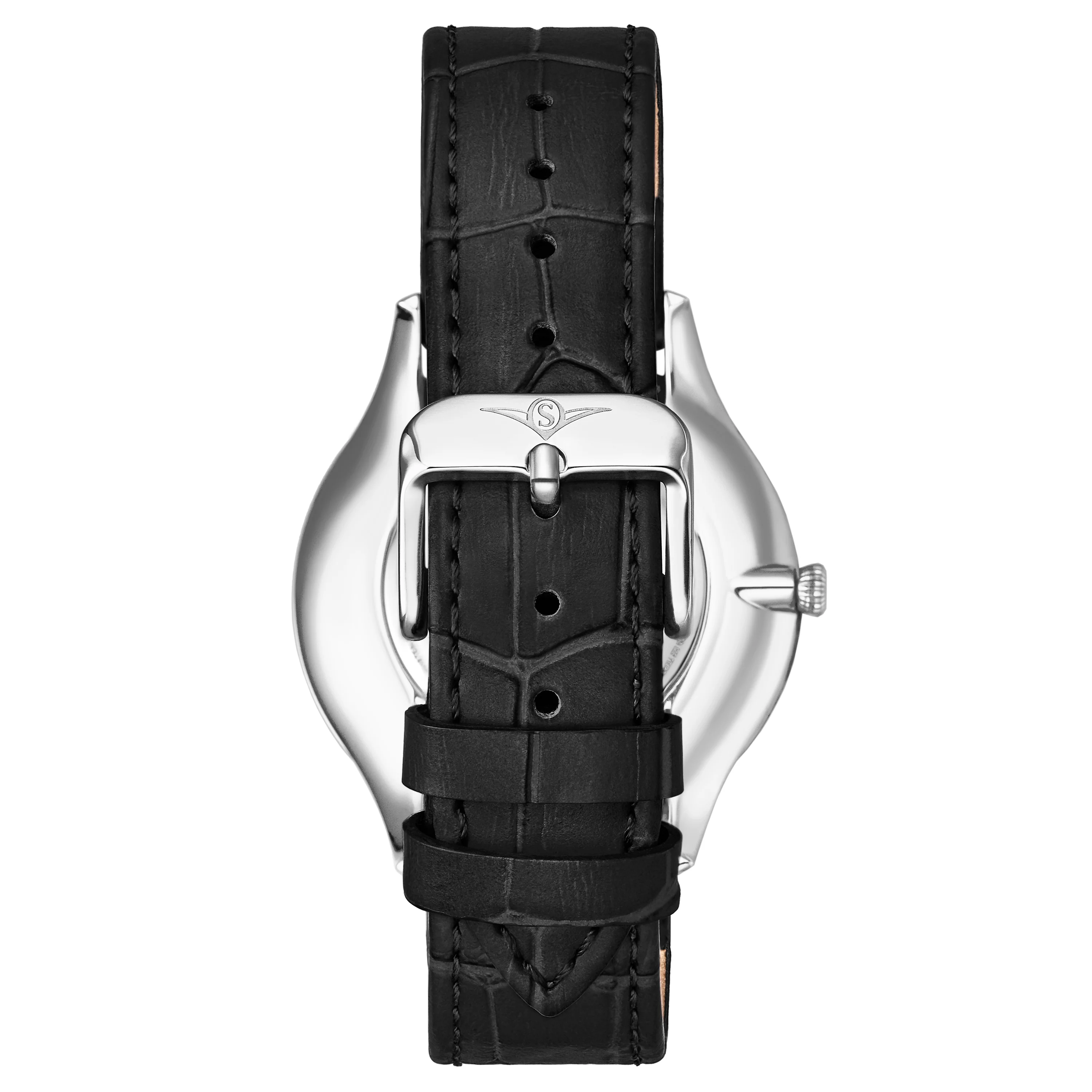 Symphony-3985.1 Black Leather | Silver Dial - Image 3