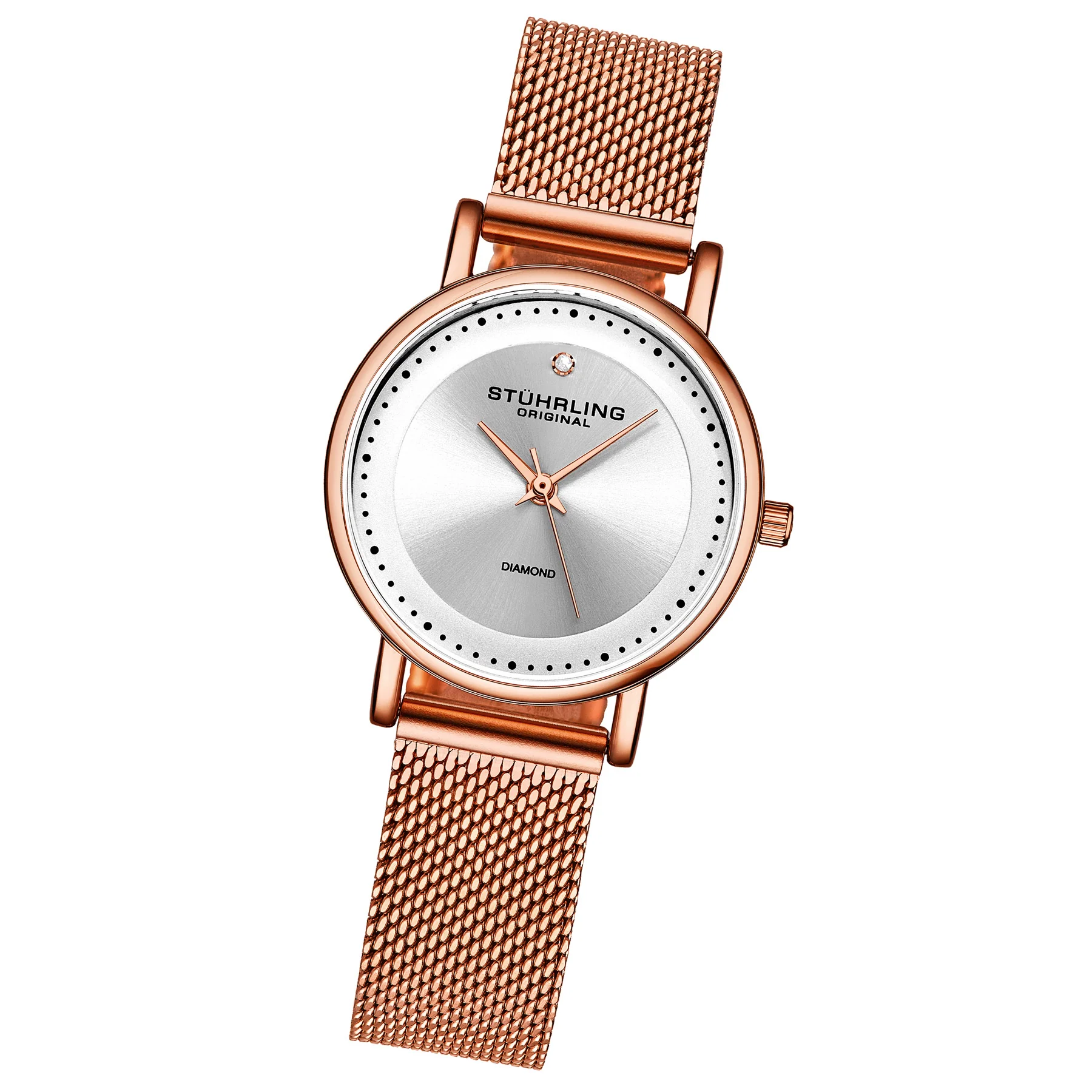 Symphony Rose Gold Stainless Steel | Silver Dial - Image 2