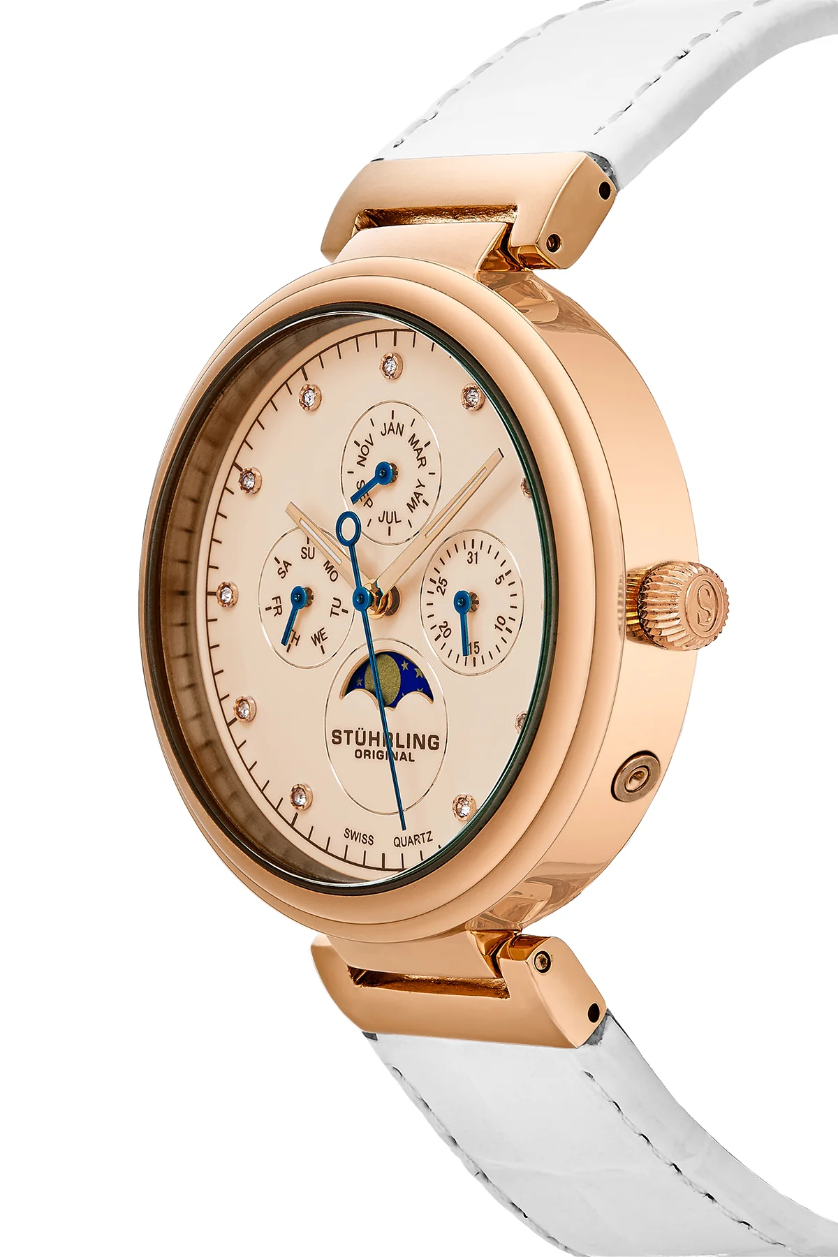 Symphony-674.03 White Leather | Salmon Dial - Image 4