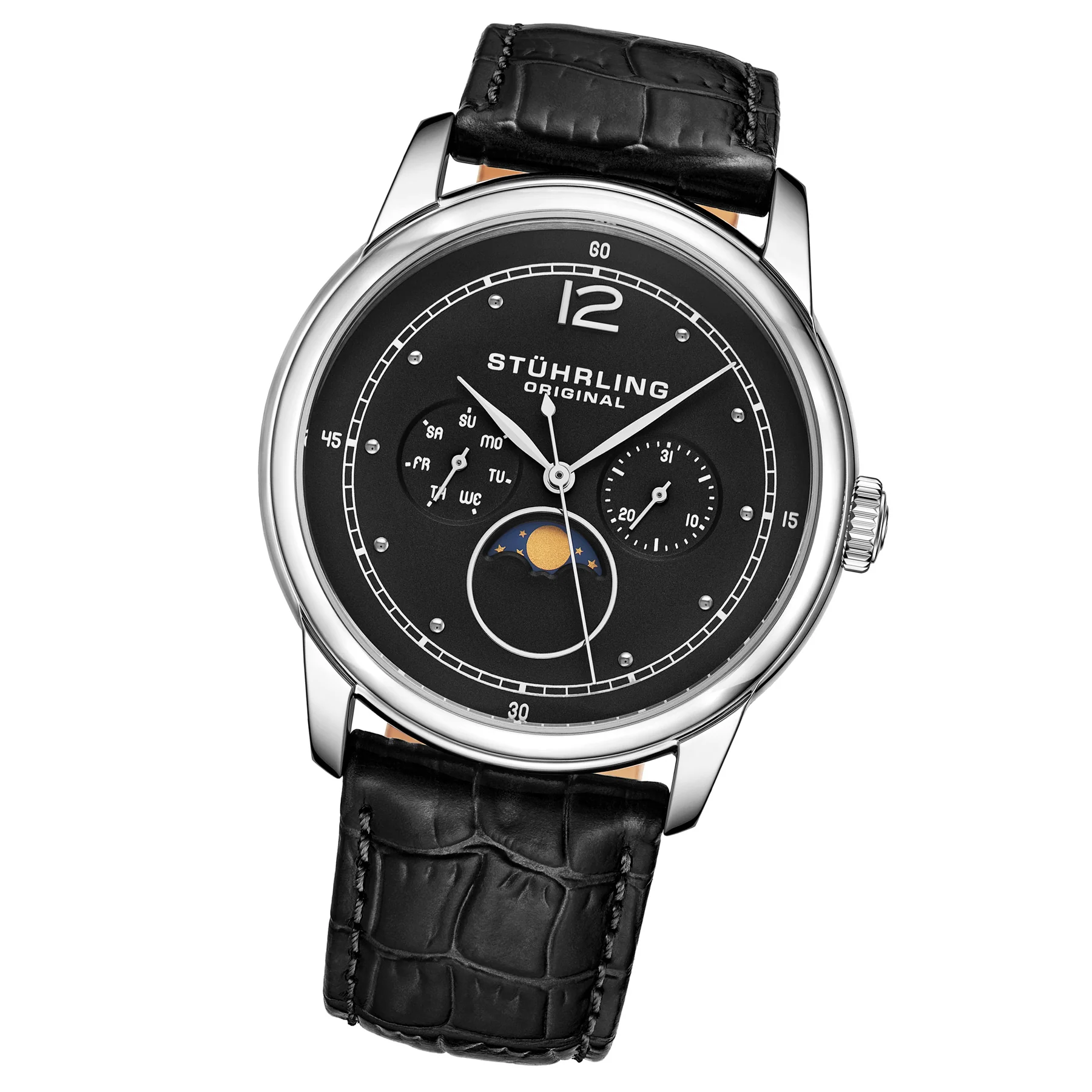 Symphony Black/Leather/Black Dial/Silver Case 898.02 | Black Dial - Image 2