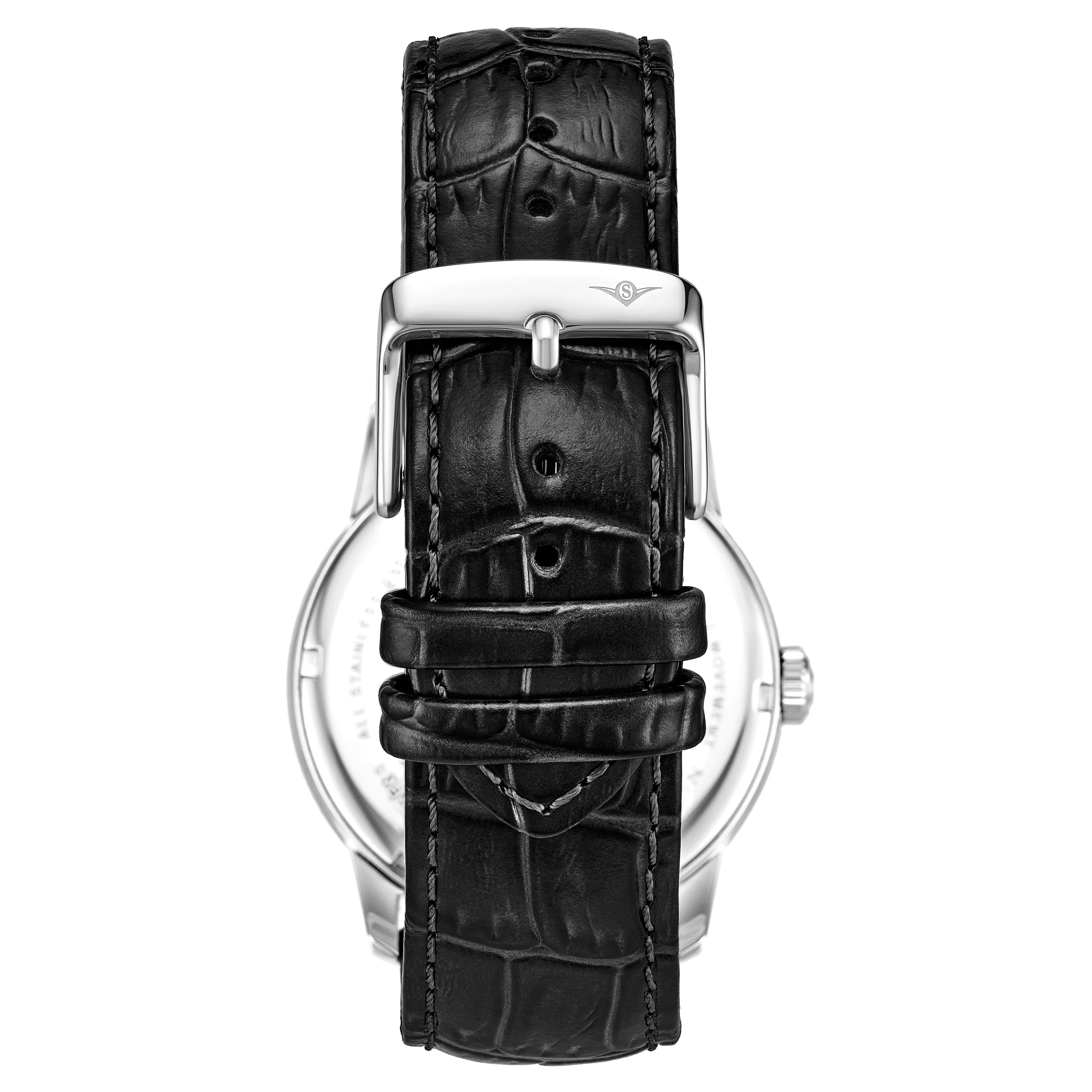 Symphony Black/Leather/Black Dial/Silver Case 898.02 | Black Dial - Image 3