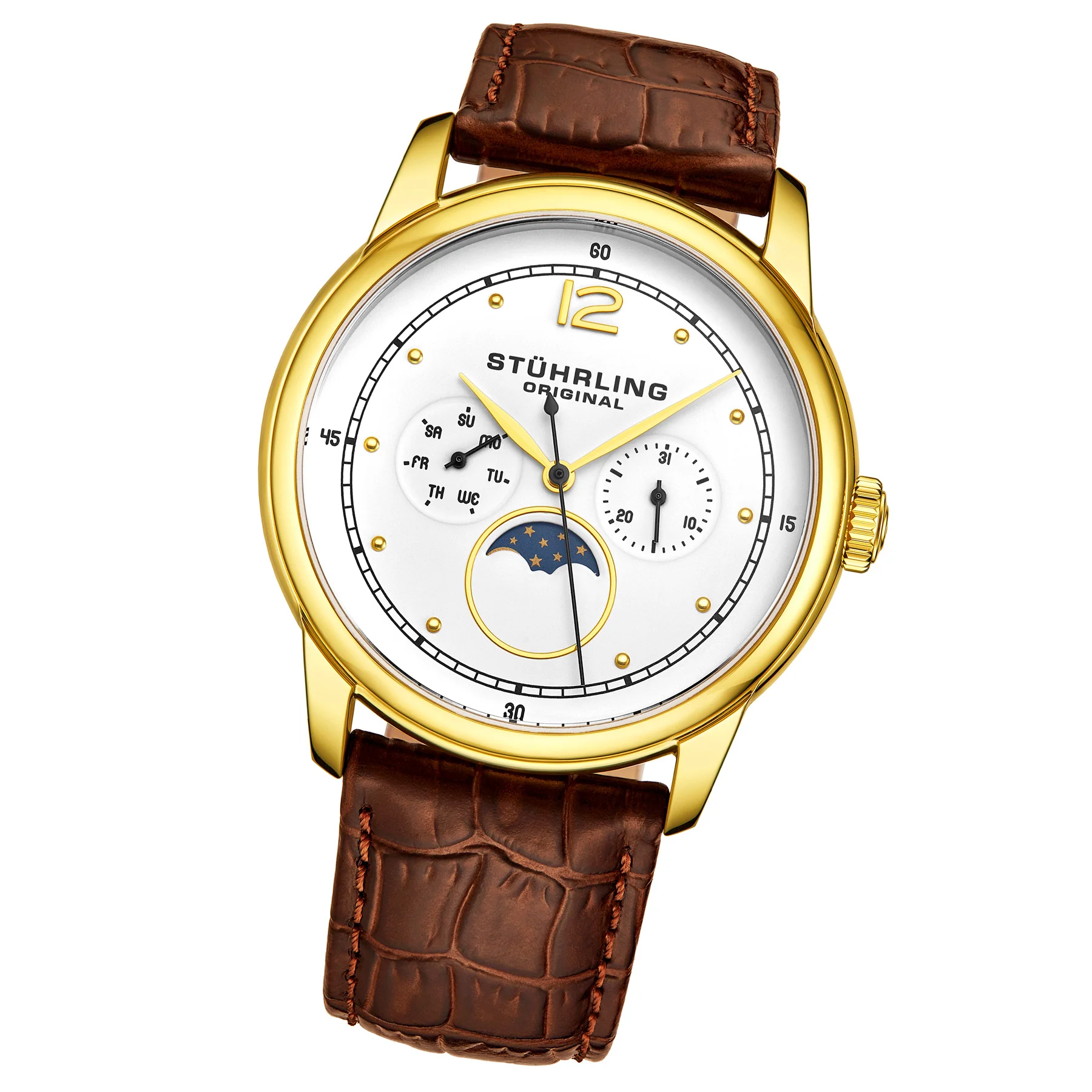 Symphony Brown/Leather/White Dial/Gold Case | White Dial - Image 2