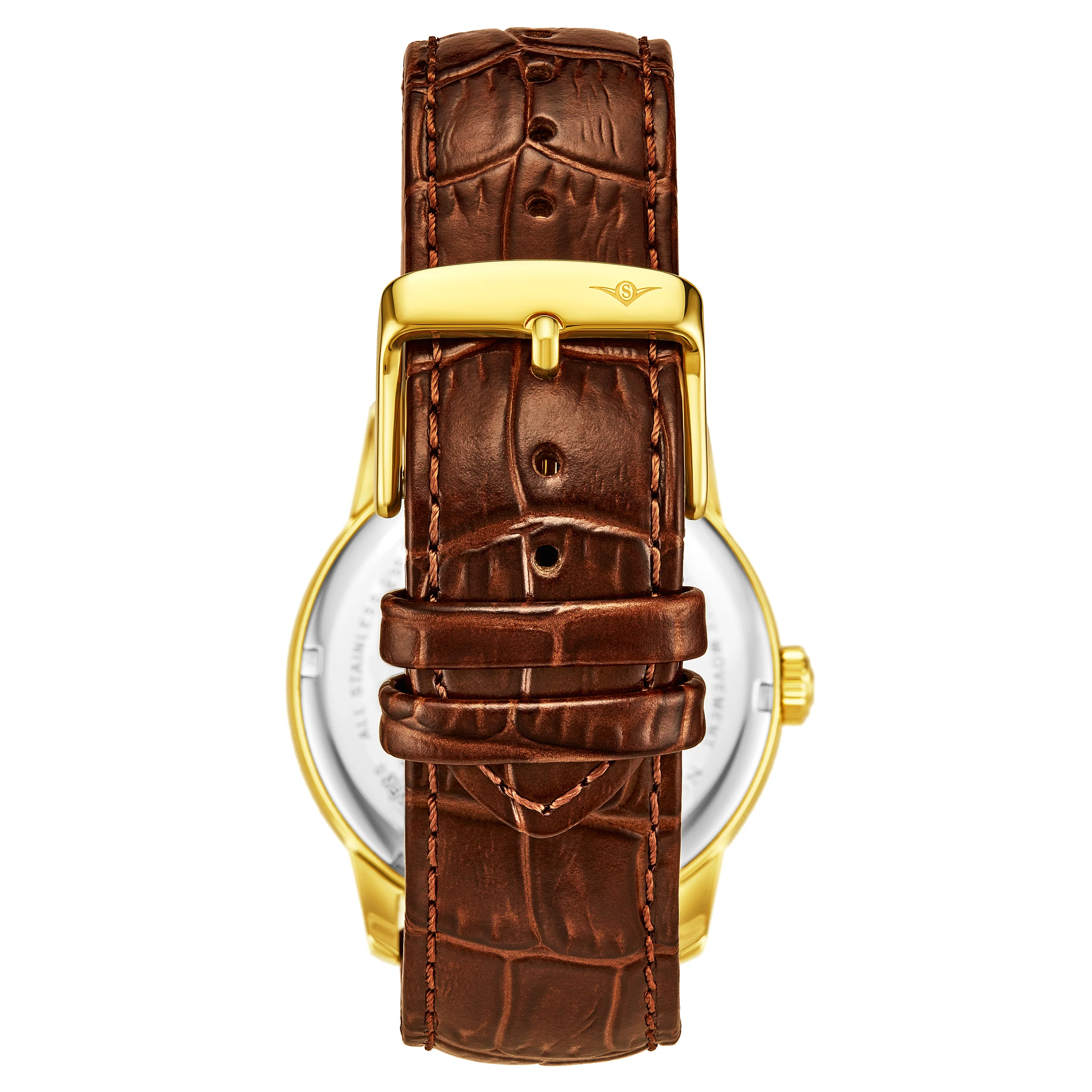 Symphony Brown/Leather/White Dial/Gold Case | White Dial - Image 3