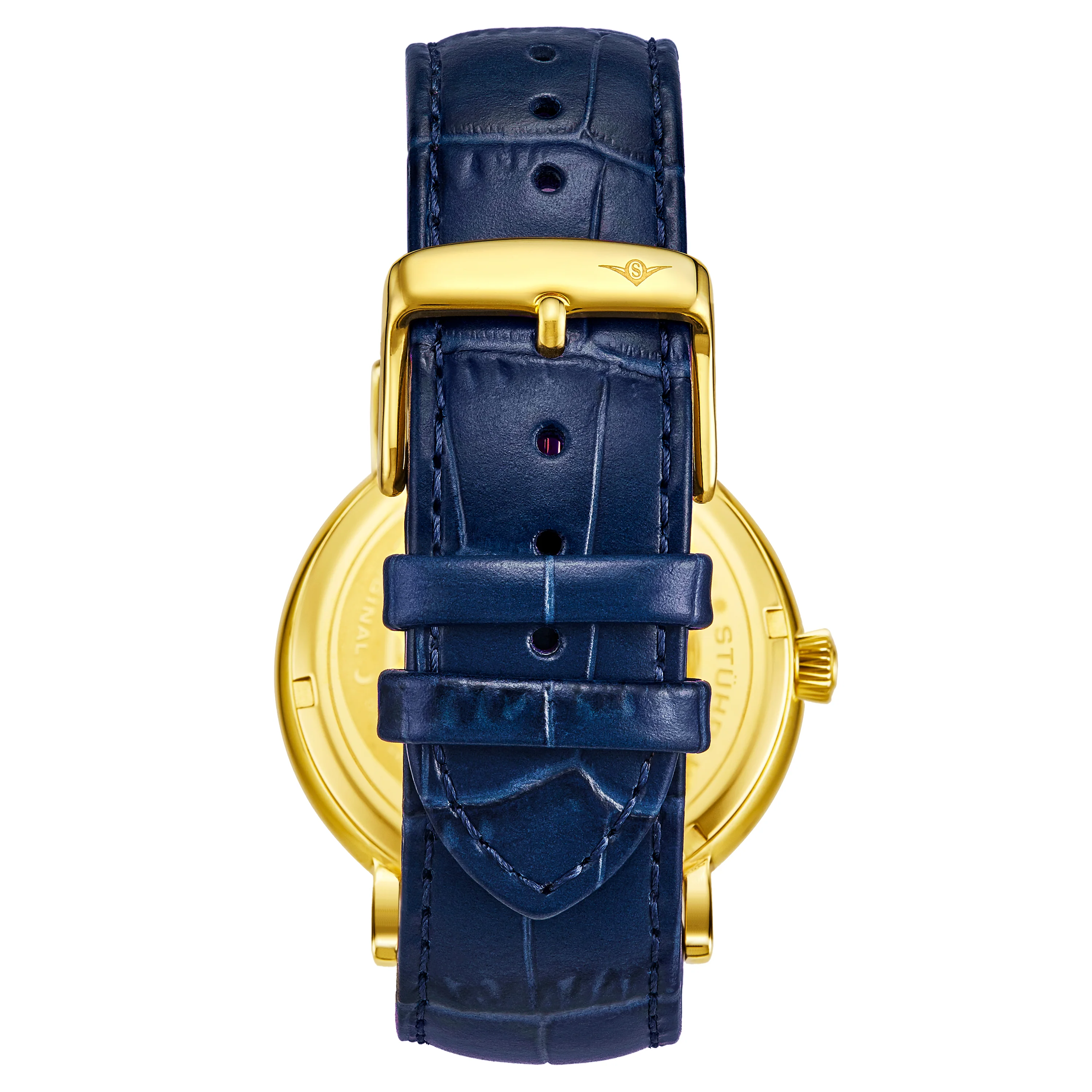Symphony Gold case/Leather strap/ Brass Dial | Black Dial - Image 3