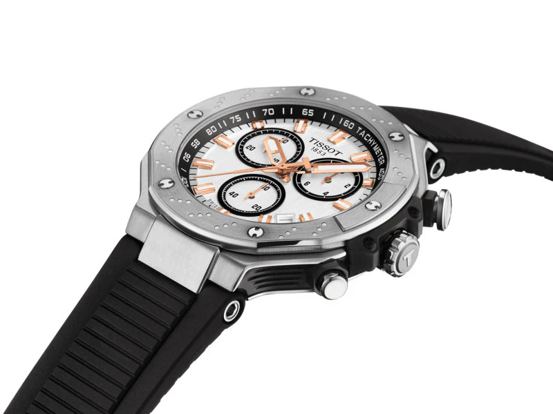 T-Race Chronograph Black / Silicone | White Dial - Image 4