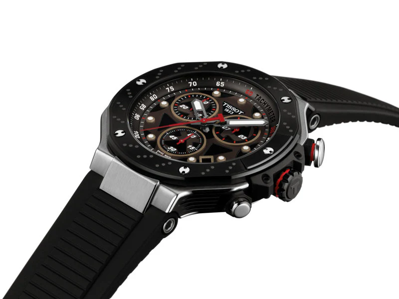 T-Race MotoGP Quartz Chronograph Black / Silicone | Dark Grey Dial - Image 5