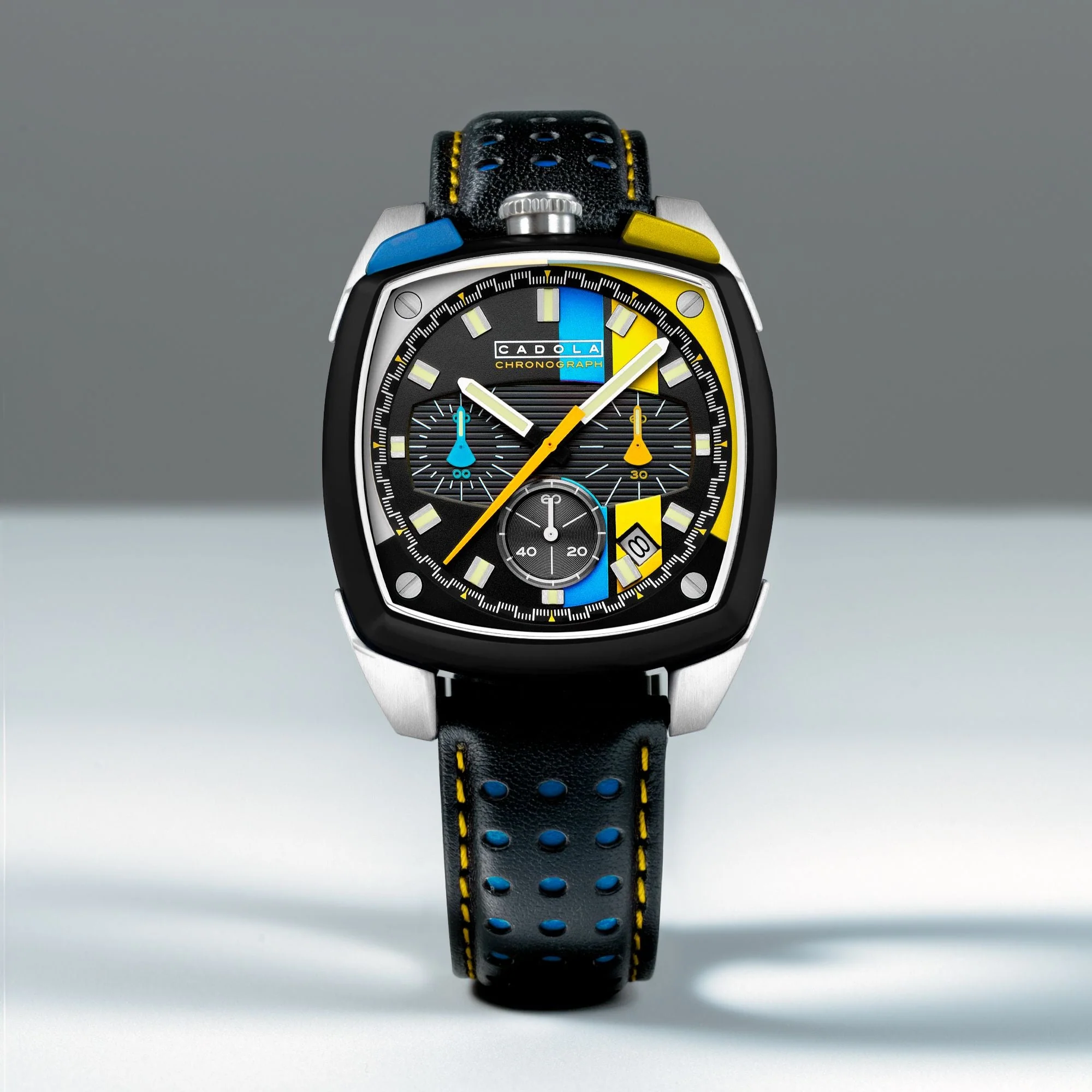 Taurus Chronograph Black / Genuine Leather | Black Dial - Image 3
