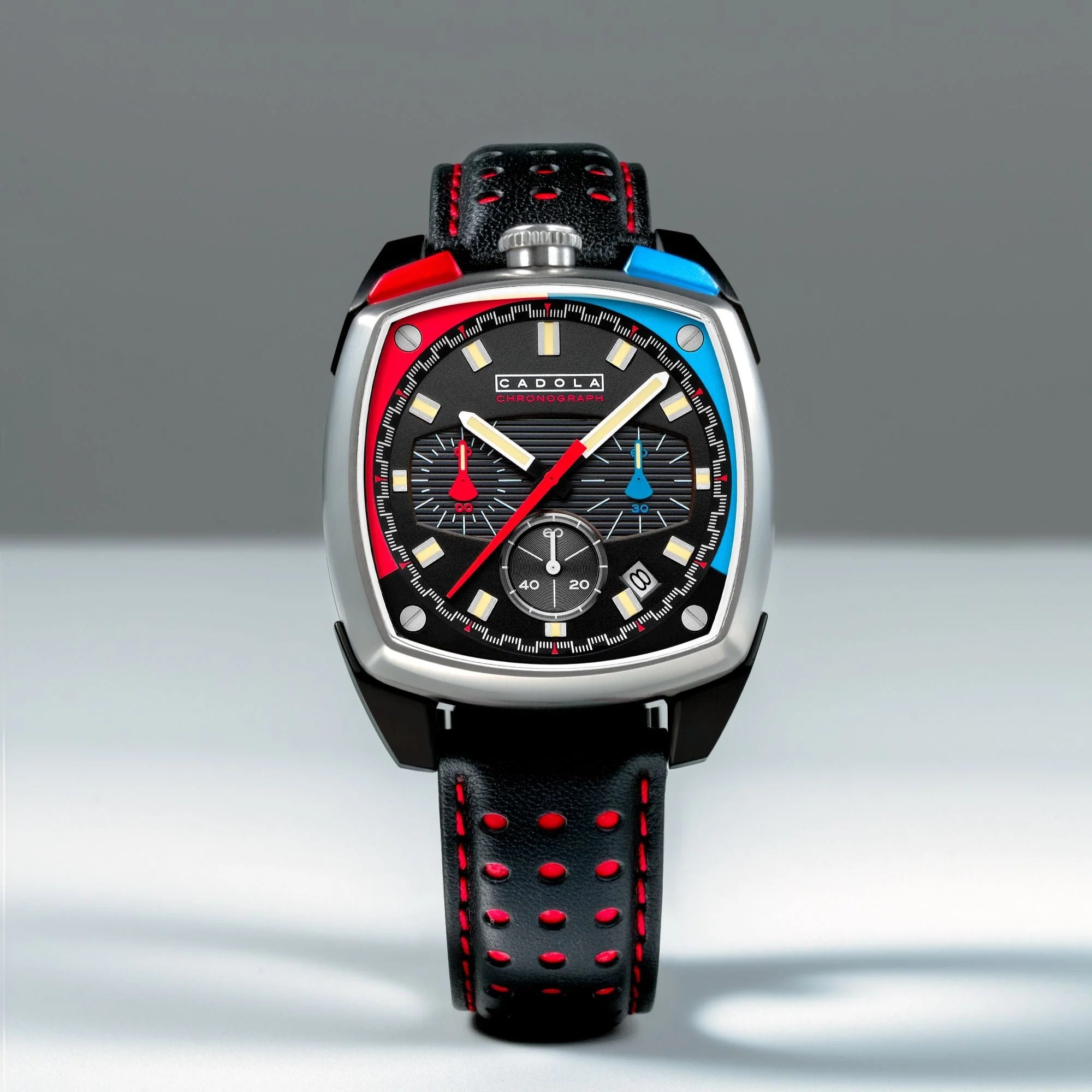 Taurus Chronograph Black / Genuine Leather | Black Dial - Image 3