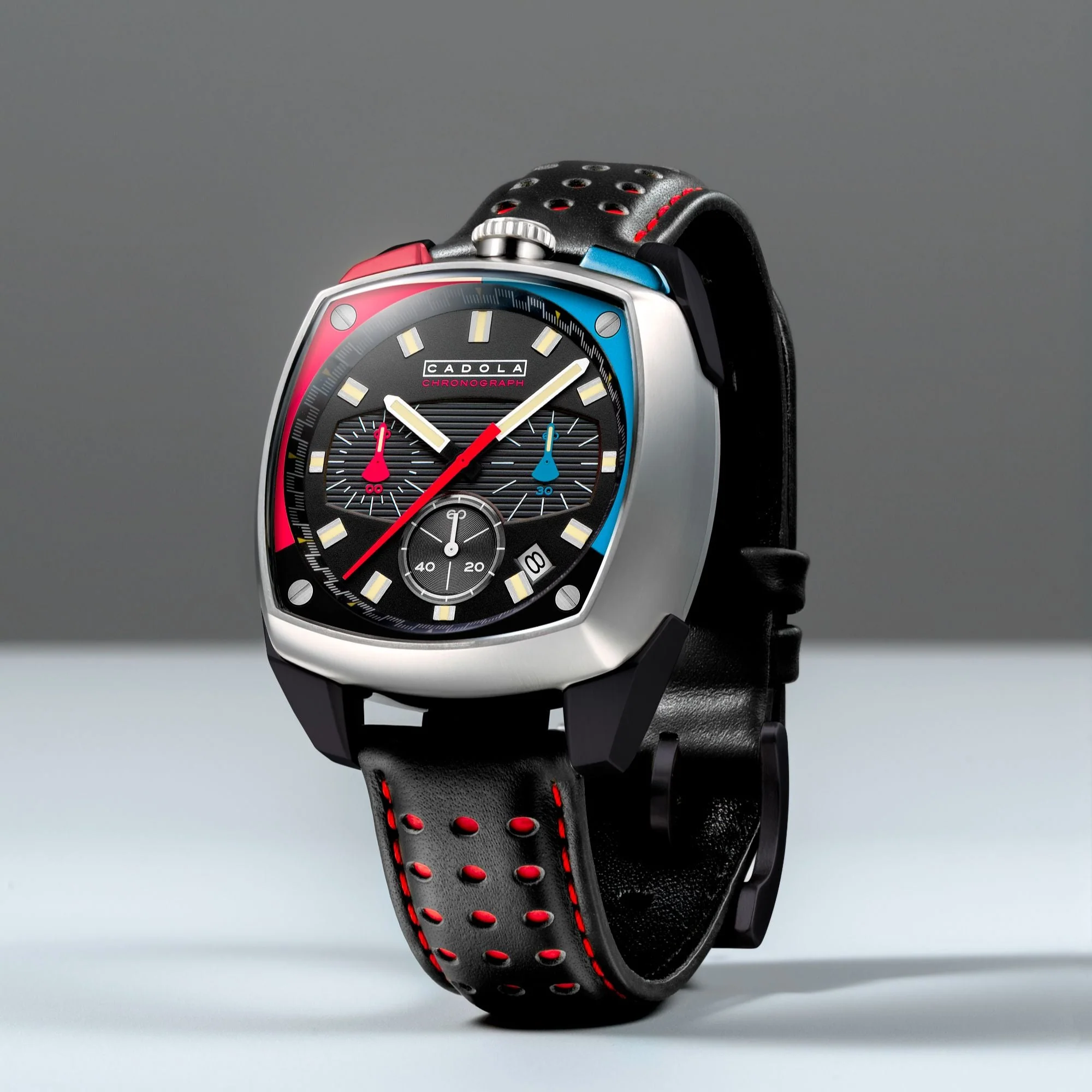 Taurus Chronograph Black / Genuine Leather | Black Dial - Image 4