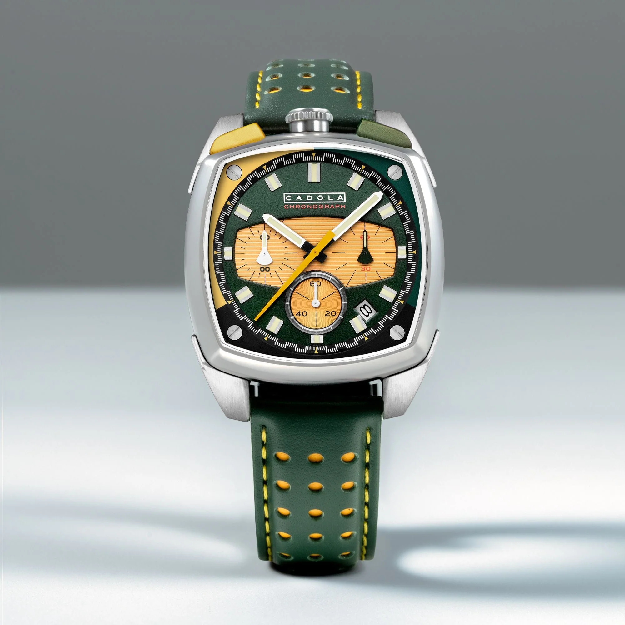 Taurus Chronograph Green / Genuine Leather | Green Dial - Image 3