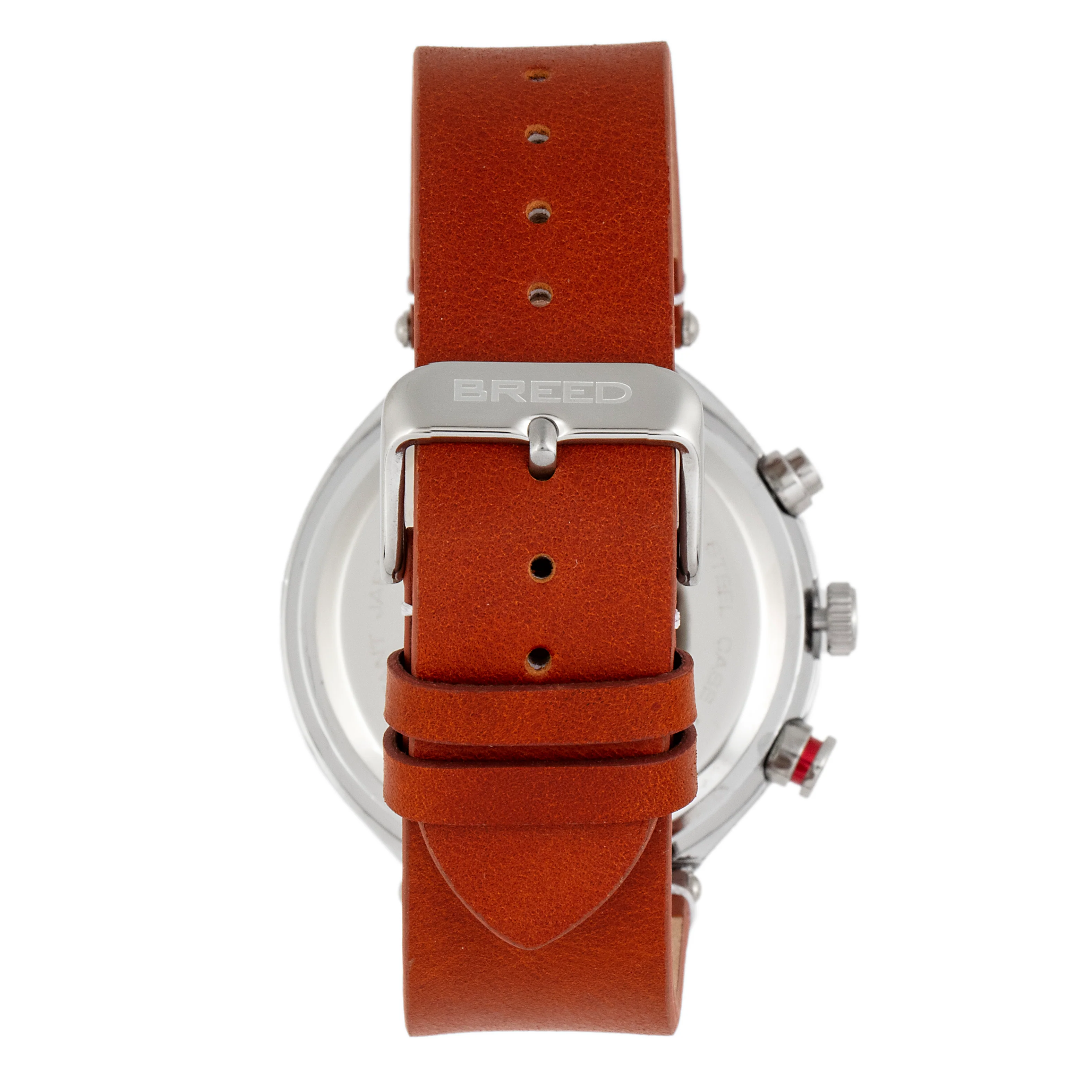 Tempest Chronograph Leather-Band Watch w/Date Brown/Grey | Gray Dial - Image 2
