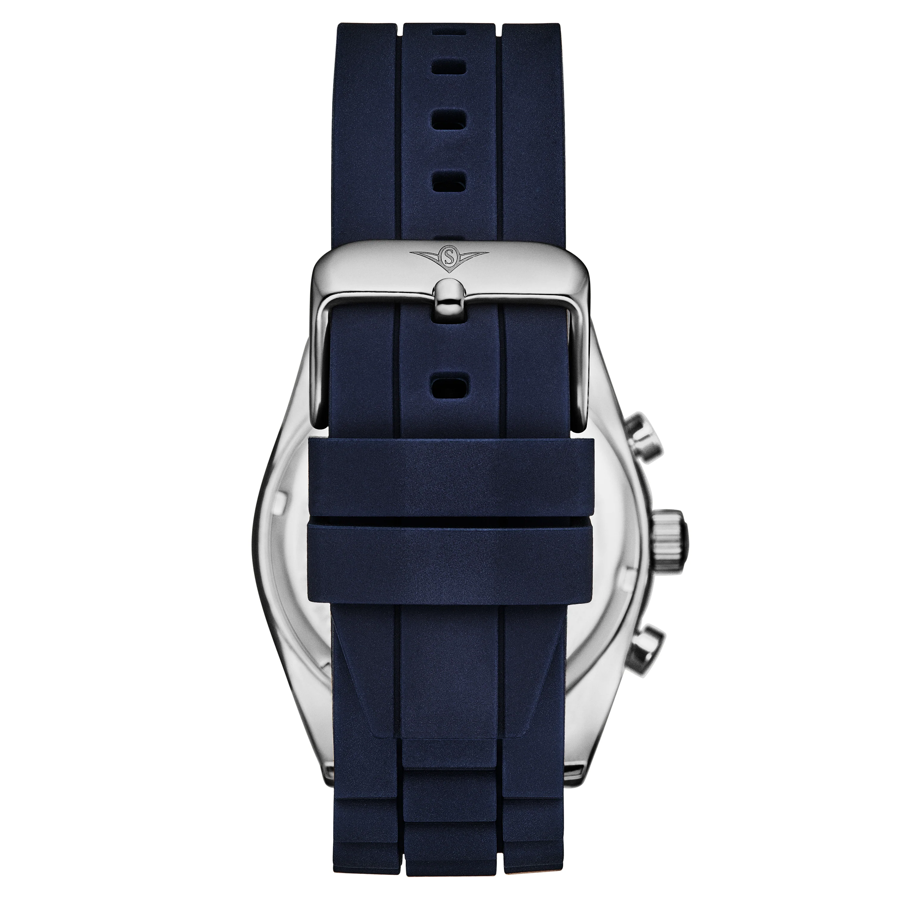 Tempo Chronograph 42mm Blue/Rubber | Blue Dial - Image 2