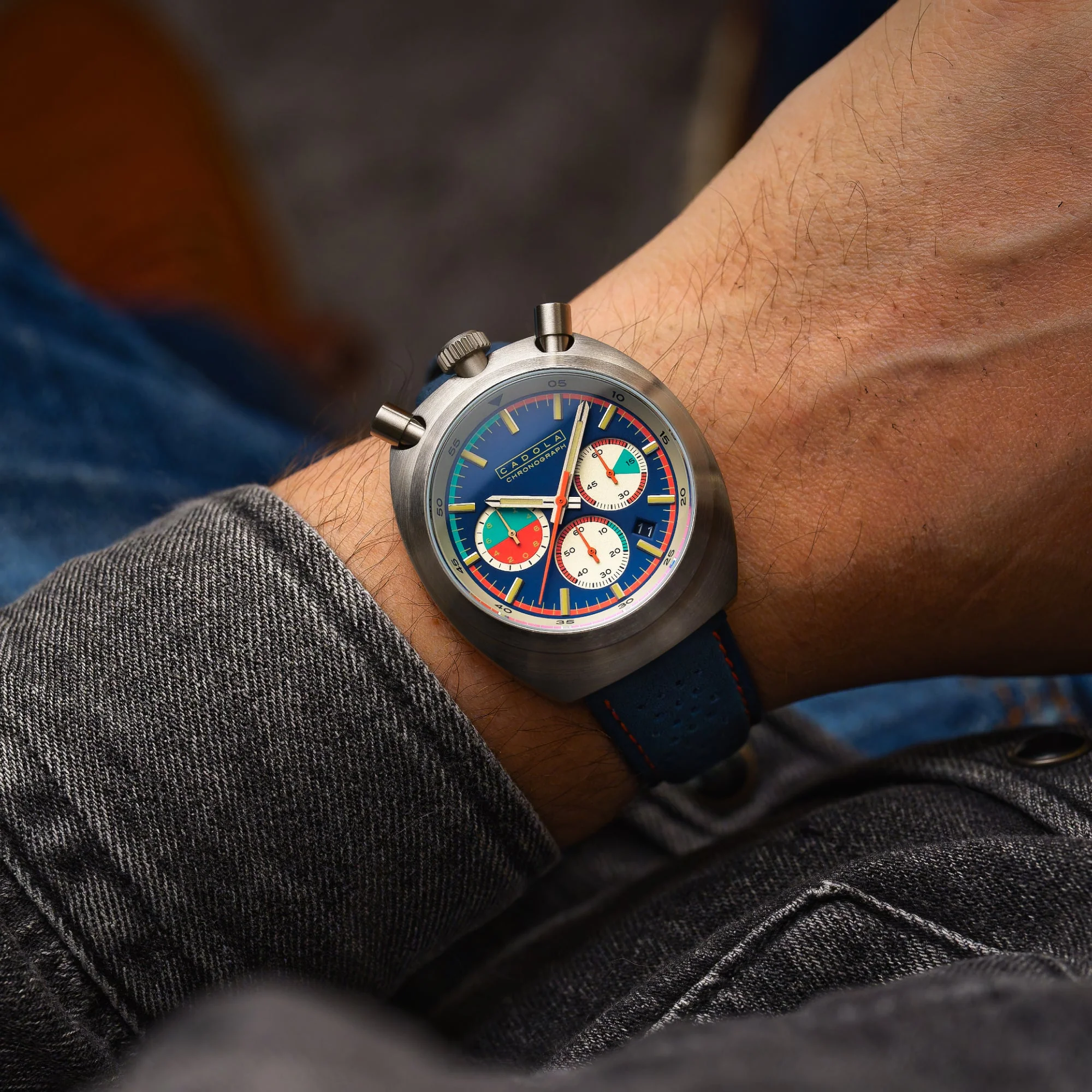 Testa Di Toro Chronograph Blue / Leather | Blue Dial - Image 2