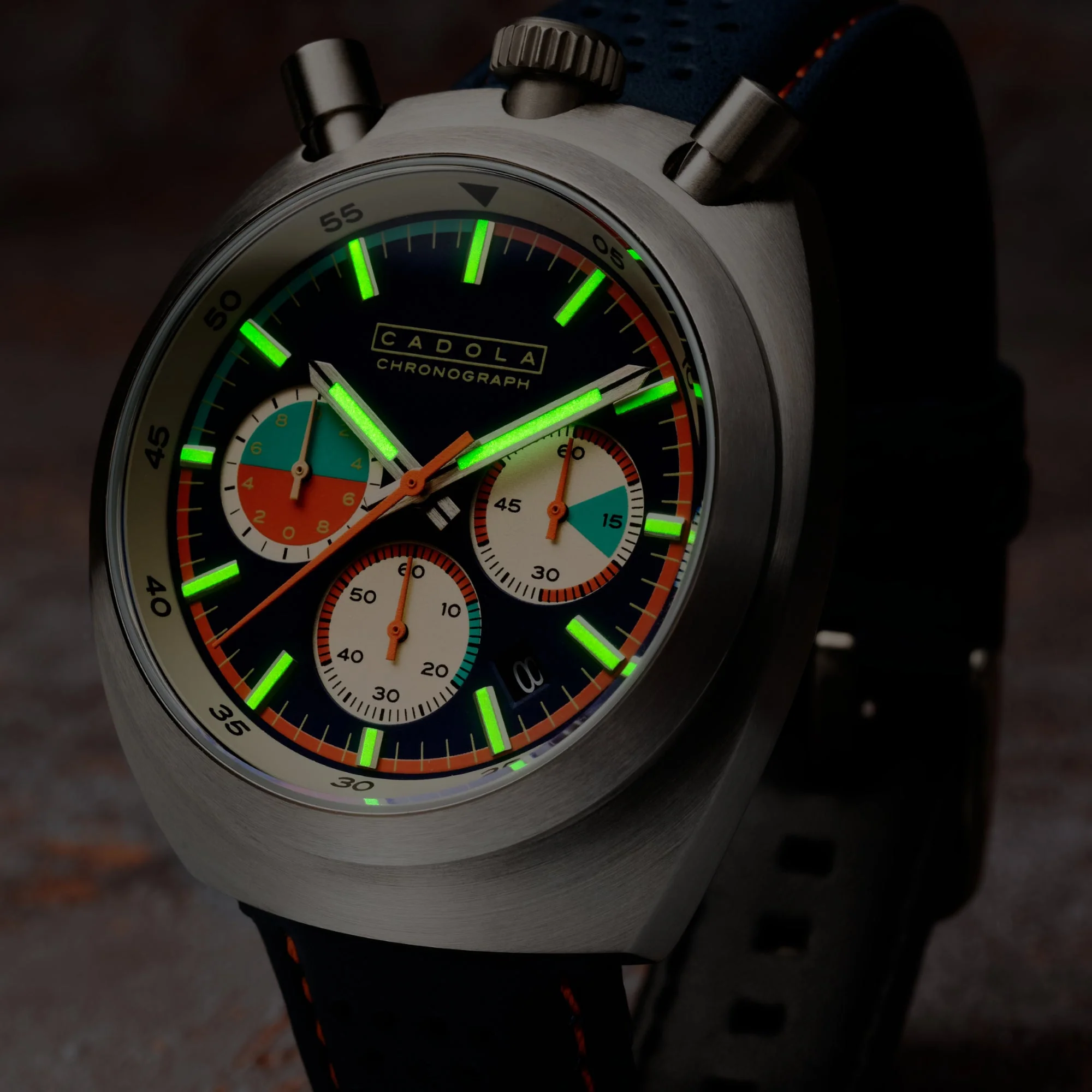Testa Di Toro Chronograph Blue / Leather | Blue Dial - Image 3