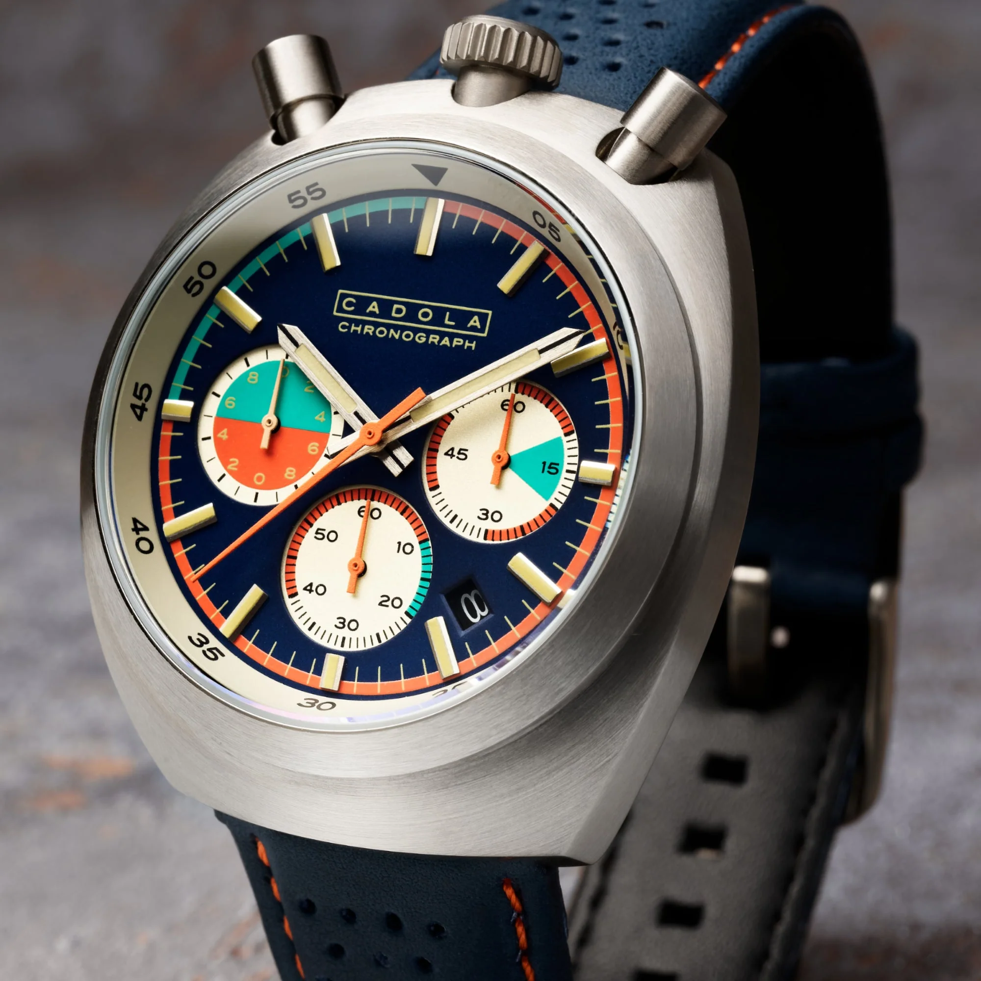 Testa Di Toro Chronograph Blue / Leather | Blue Dial - Image 4