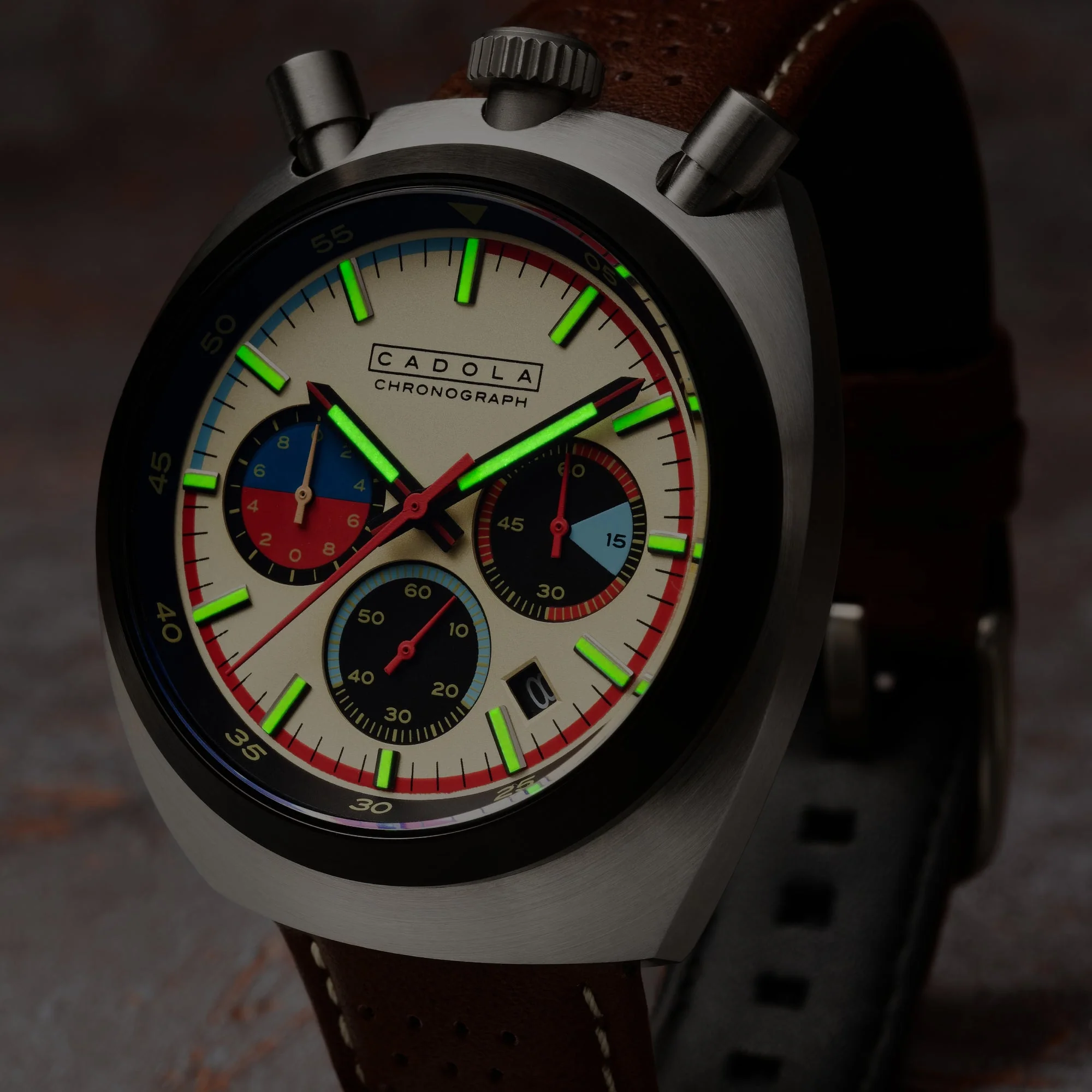 Testa Di Toro Chronograph Cream / Leather | Cream Dial - Image 3