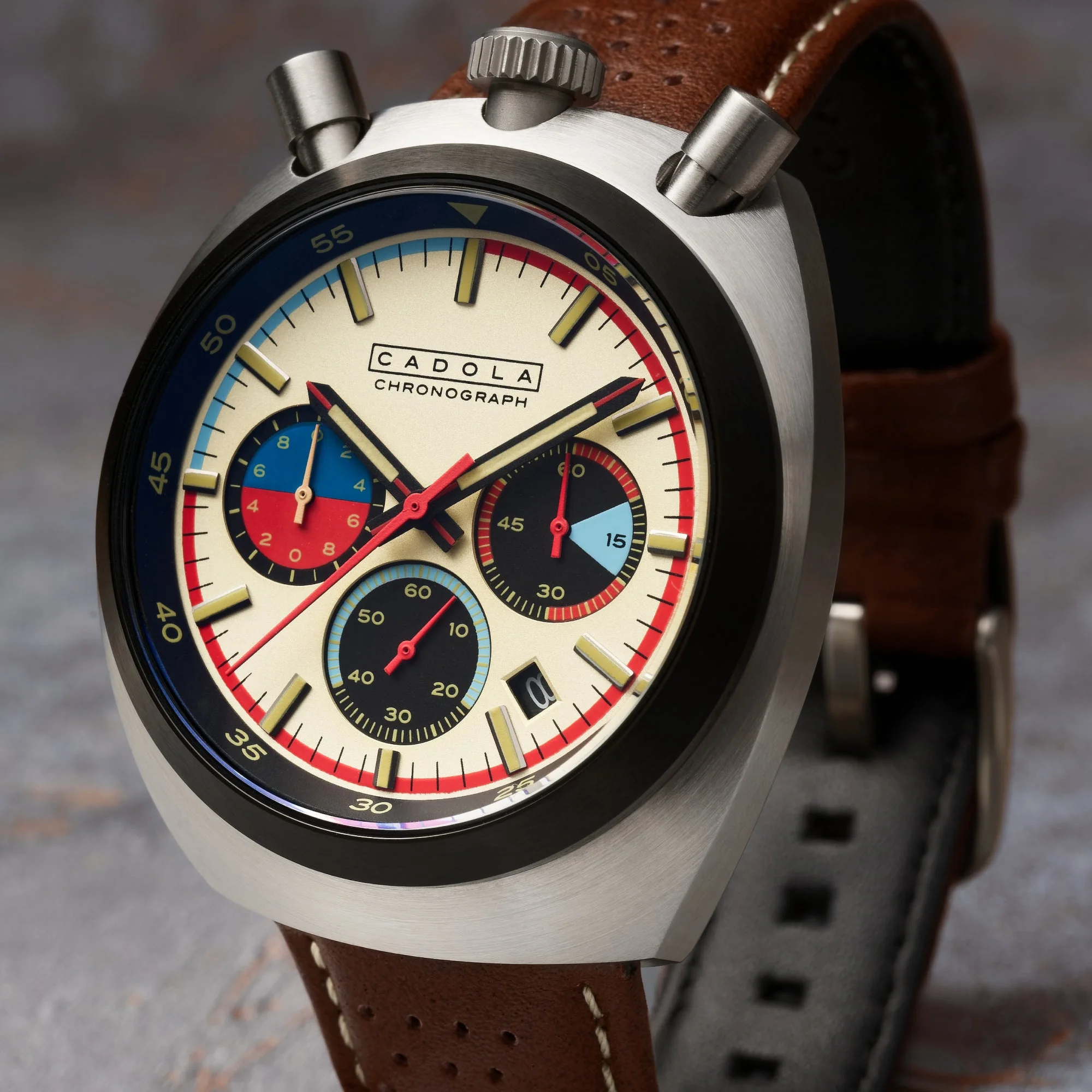 Testa Di Toro Chronograph Cream / Leather | Cream Dial - Image 4