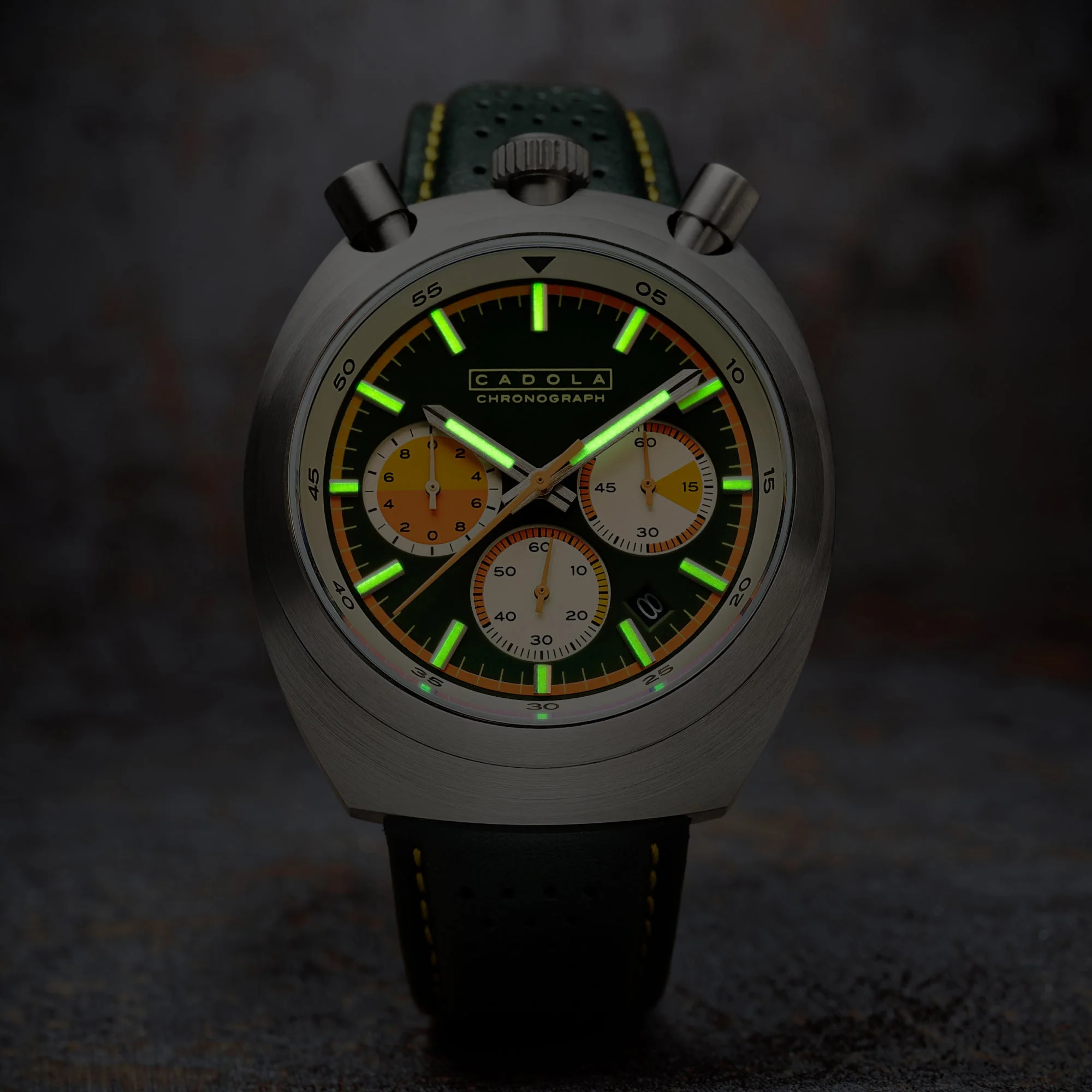 Testa Di Toro Chronograph Green / Leather | Green Dial - Image 3