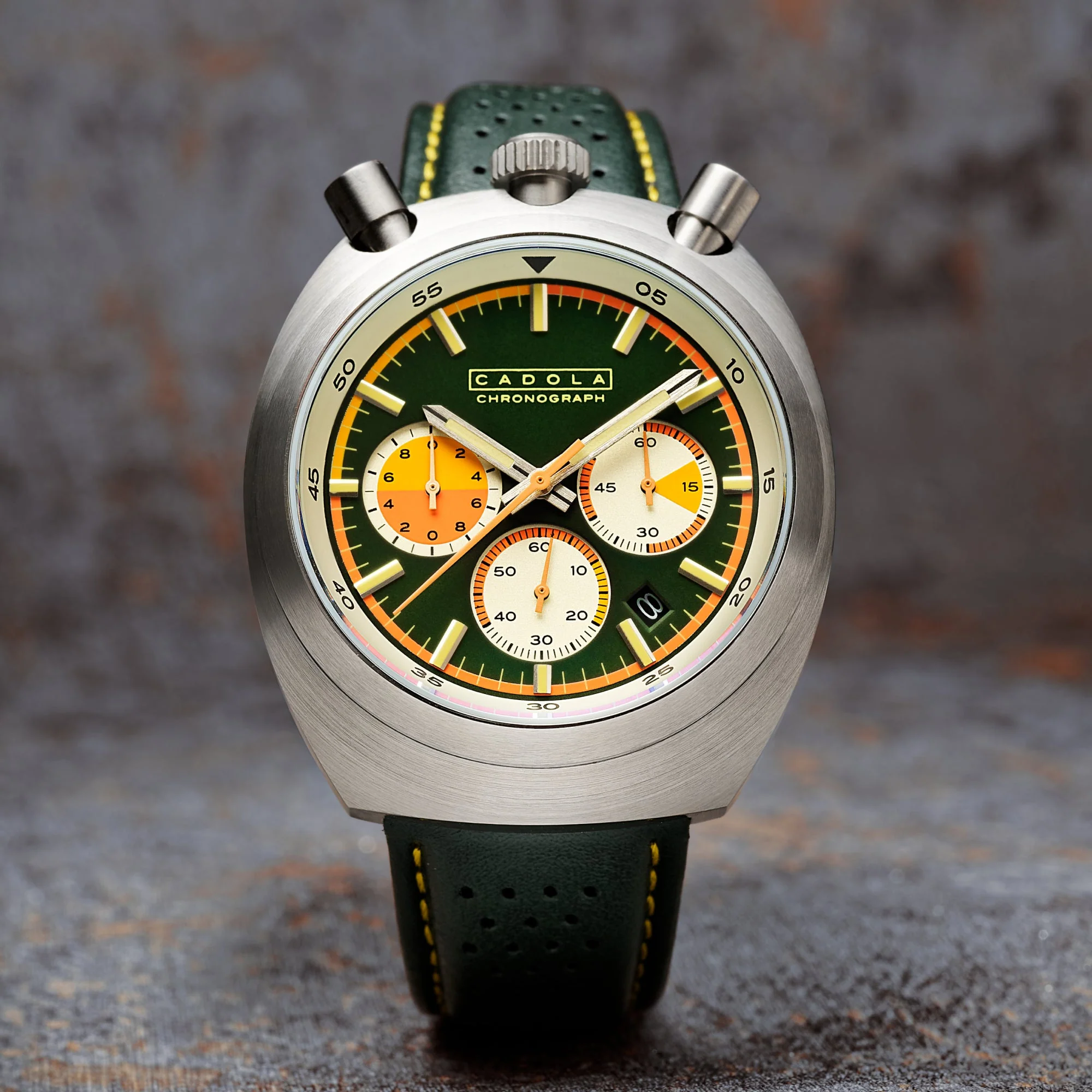 Testa Di Toro Chronograph Green / Leather | Green Dial - Image 4