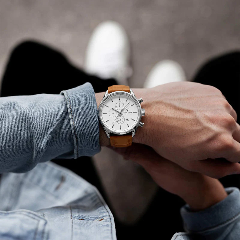 The Chrono S2 40mm Silver/Tan | White Dial - Image 4