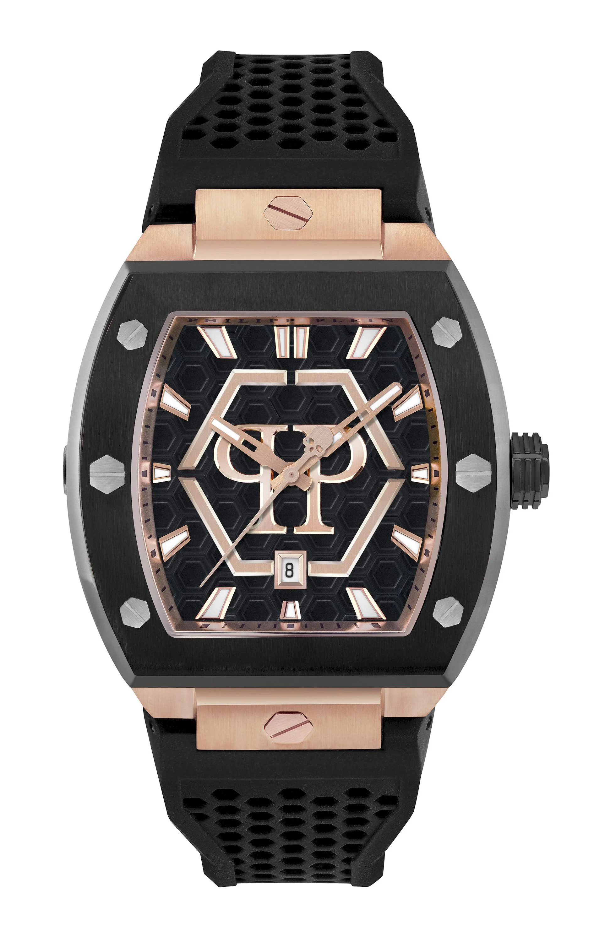 THE HEXAGON PHANTOM 44MM Black / Polyurethane Black Dial
