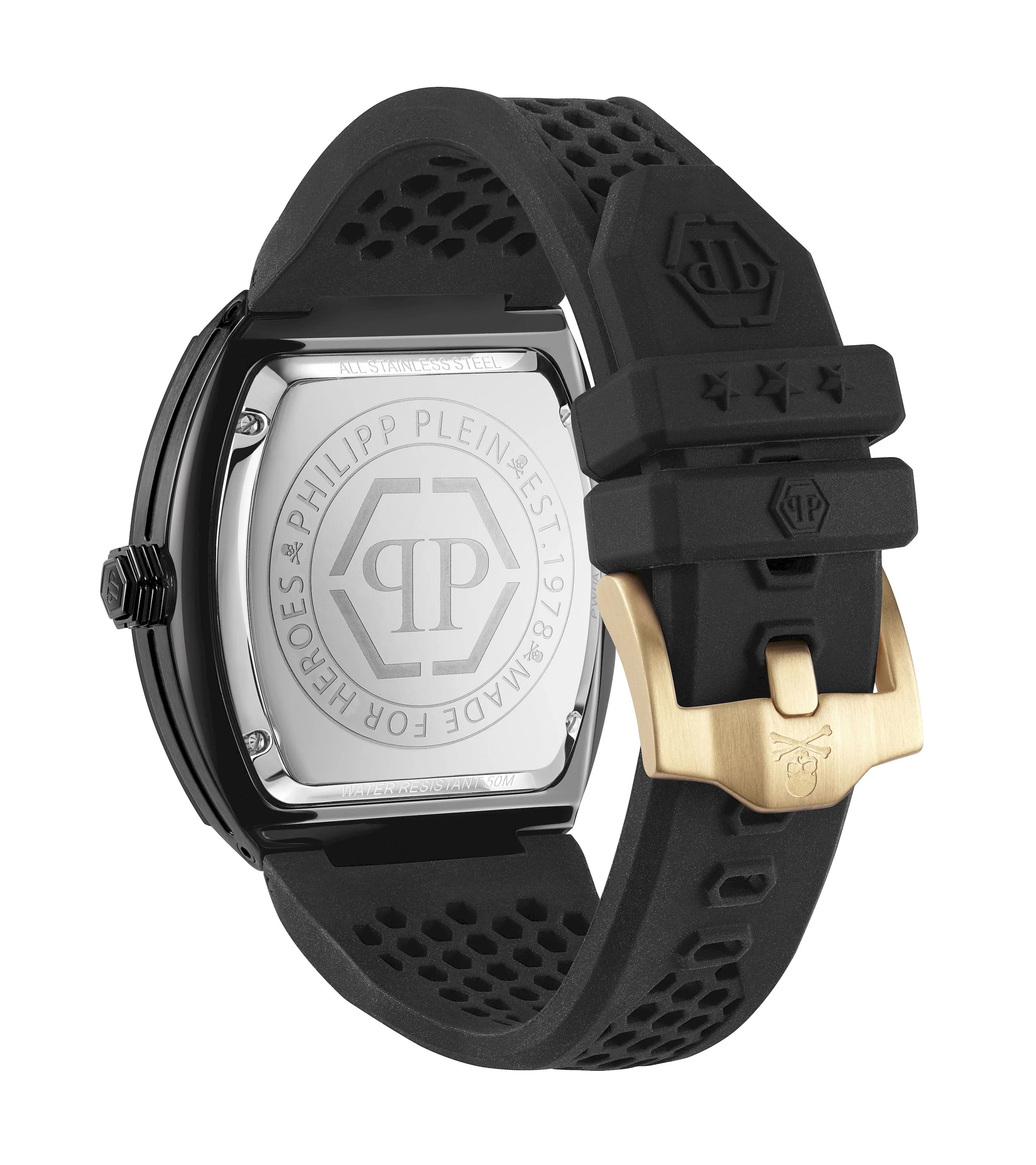 THE HEXAGON PHANTOM 44MM Black / Polyurethane | Black Dial - Image 2