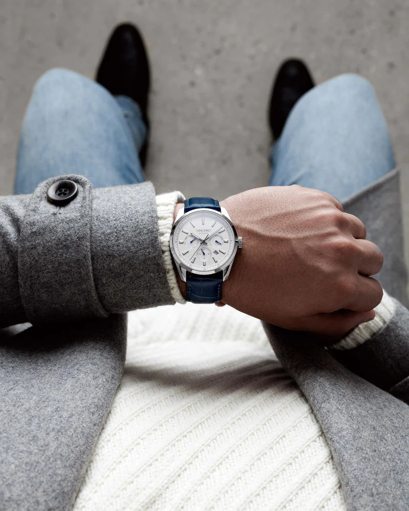 THE RESERVE AUTOMATIC - BLUE/SILVER Blue/Silver | White Dial - Image 4