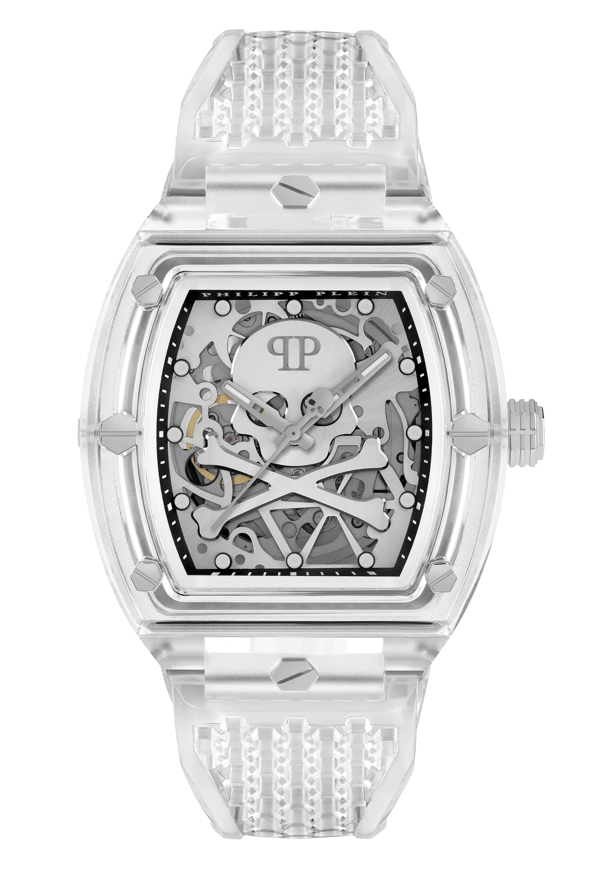 THE SKELETON CRYSTAL 44MM Skeleton / Polyurethane Skeleton Dial