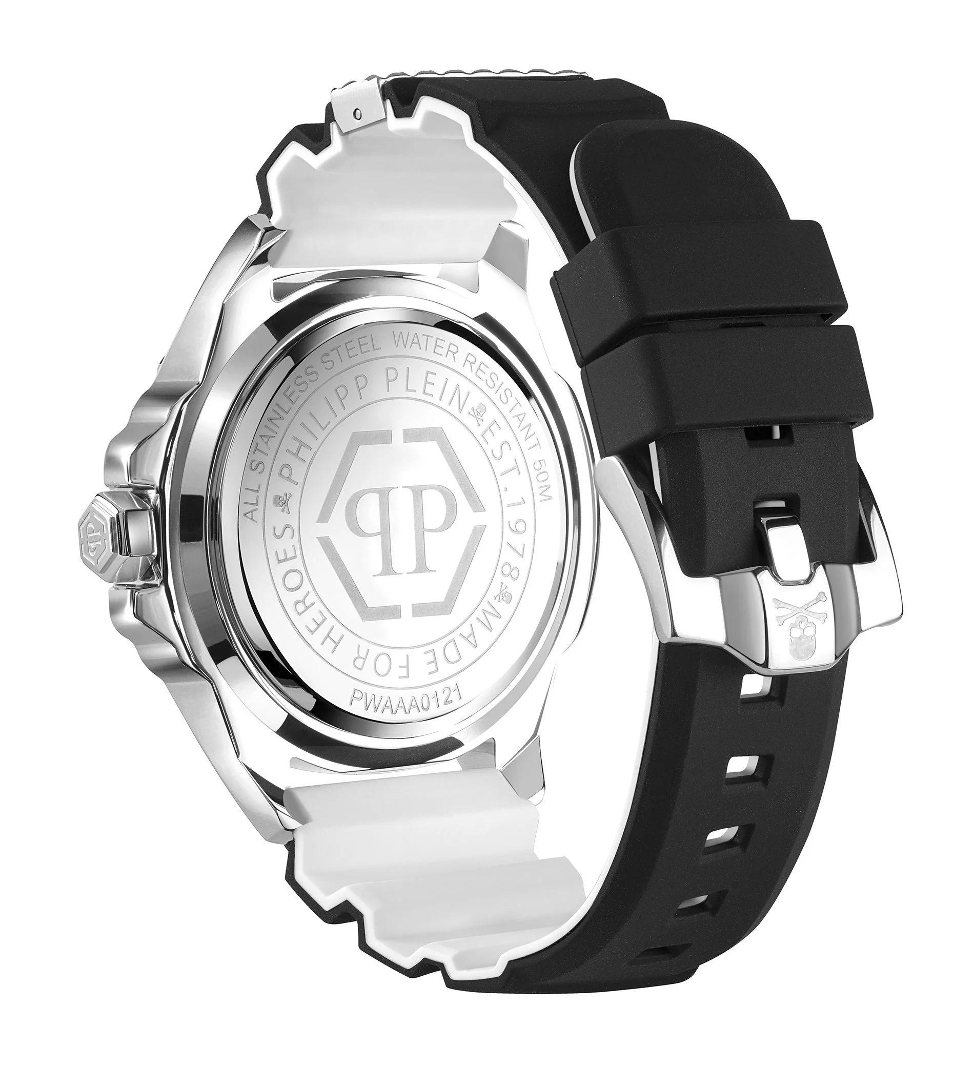 THE SKULL 44MM Black / Silicone | Black Dial - Image 2
