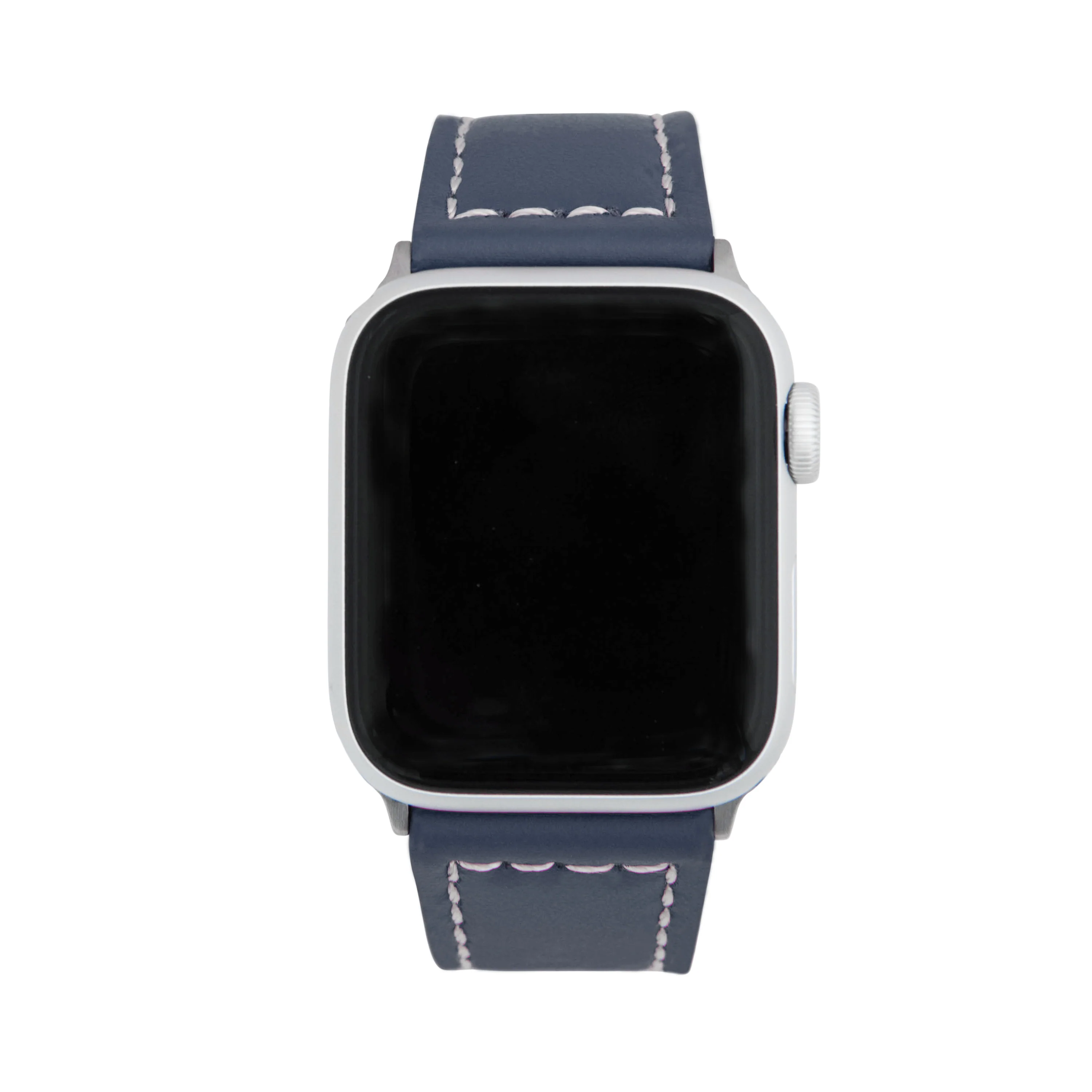 Thick Leather Racer Band with Stitch for Apple Watch Series 8/7/6/5/4/3/2/1/SE Blue (38mm | 40mm | 41mm) |  Dial - Image 2