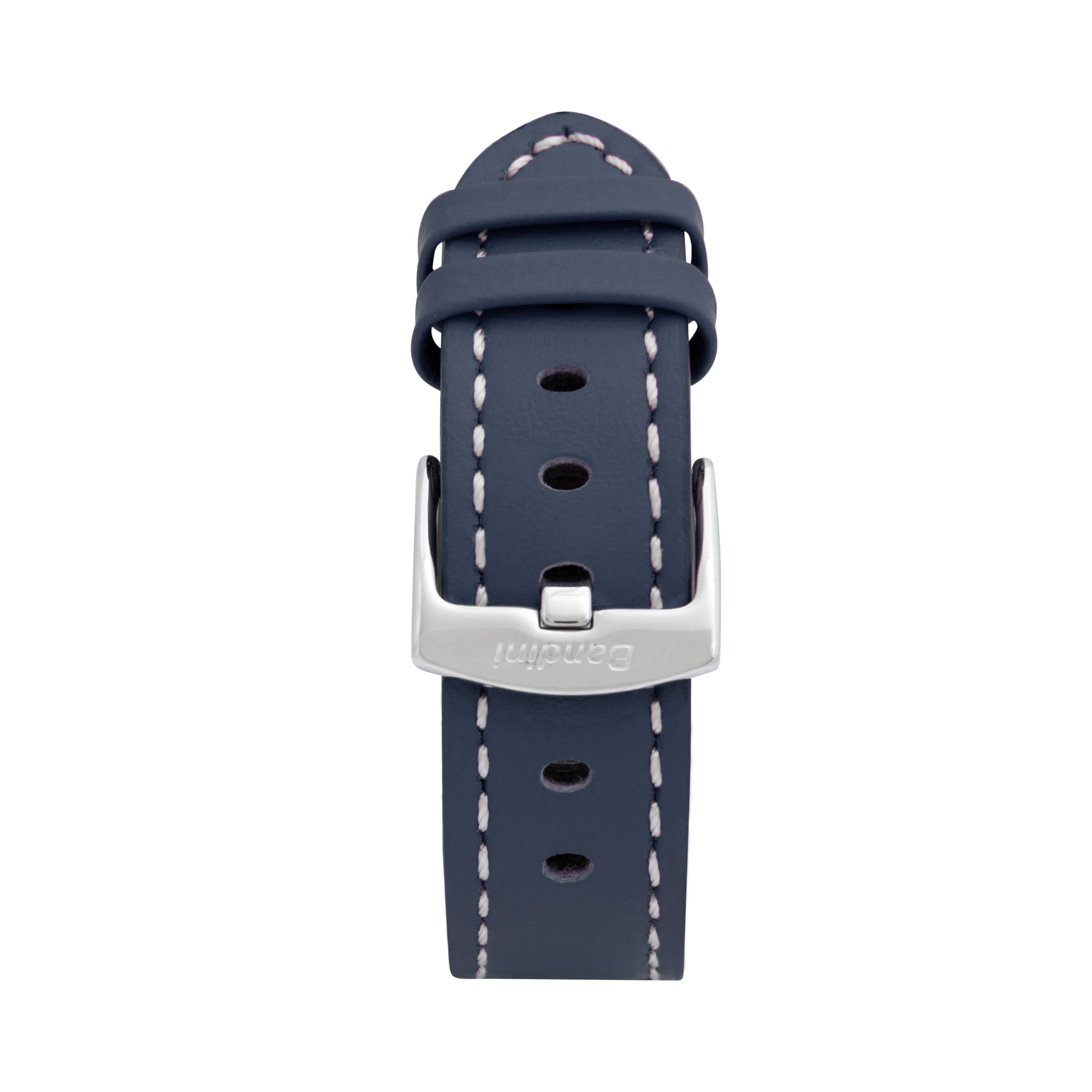 Thick Leather Racer Band with Stitch for Apple Watch Series 8/7/6/5/4/3/2/1/SE Blue (38mm | 40mm | 41mm) |  Dial - Image 3